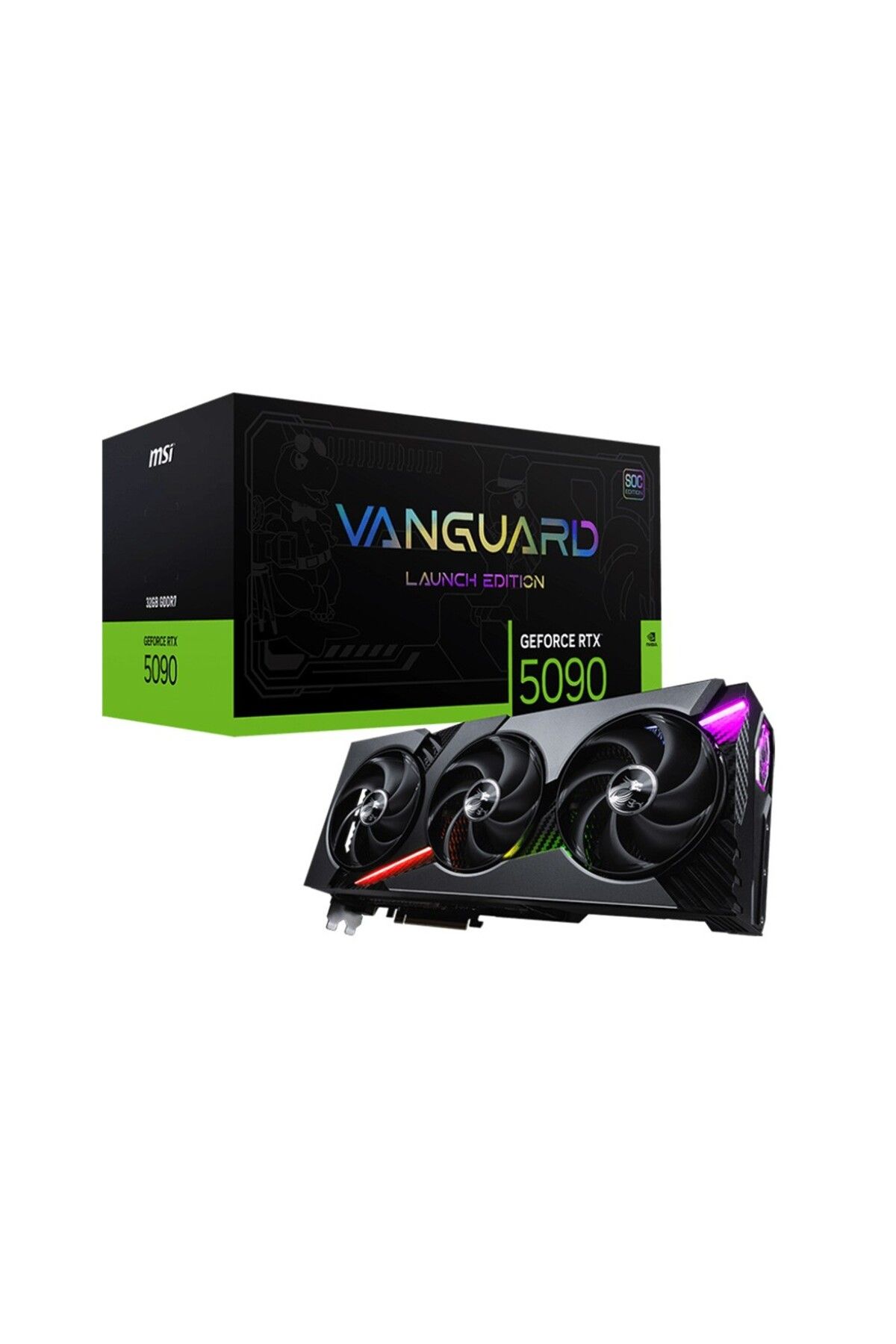 MSI Geforce Rtx 5090 32g Vanguard Soc Launch Edıtıon Gddr7 32gb Dlss 4 512 Bit Nvıdıa Ekran Kartı
