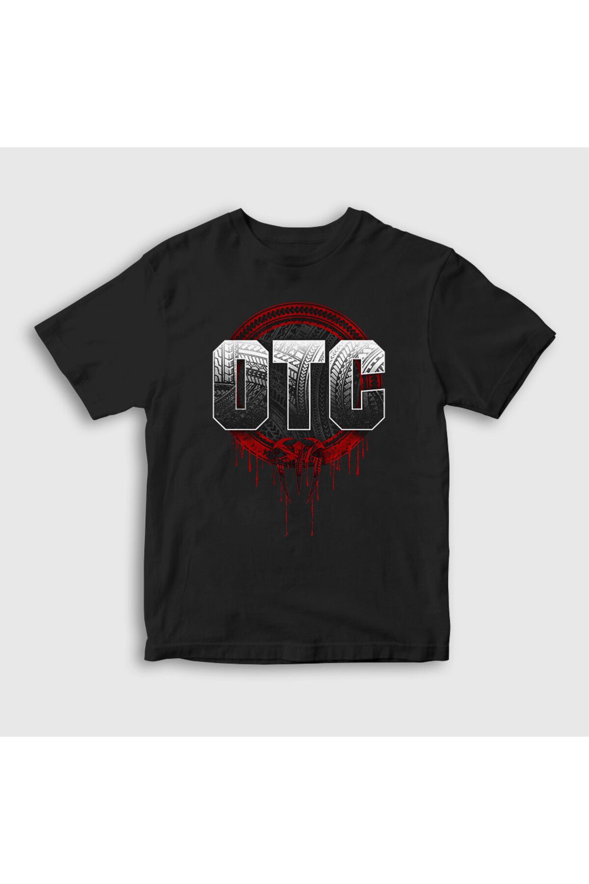 Presmono Unisex Çocuk Siyah Roman Reigns Wwe Güreş Otc T-Shirt 524548tt