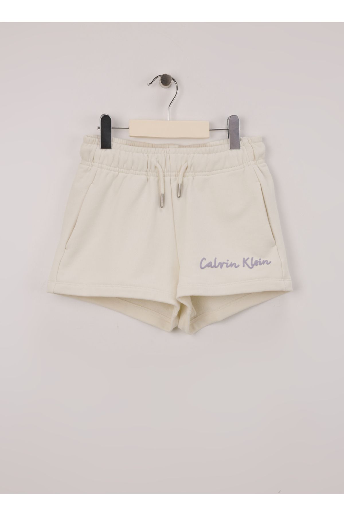 Calvin Klein Lastikli Bel Regular Fit Ekru Kız Çocuk Şort IG0IG02882YAS
