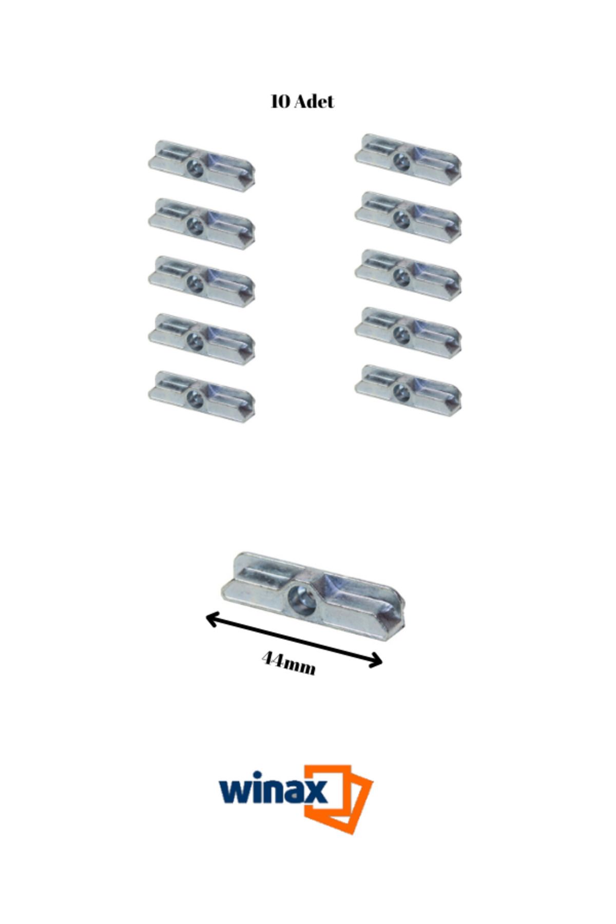 Winax Pvc Pencere İspanyolet Karşılığı Pvc Kapı Pencere Kilit Karşılığı-Tek Delik-10 ADET