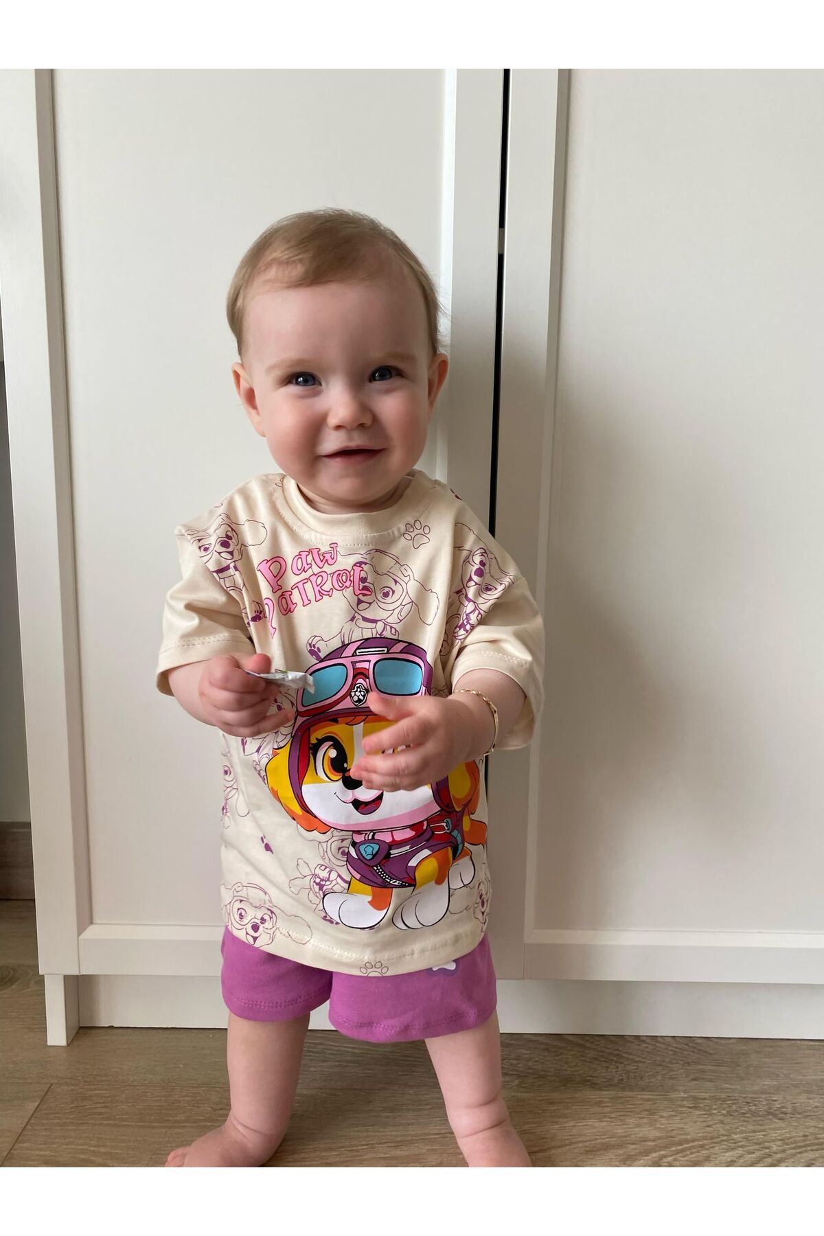 Minizade Paw Patrol Baskılı Yazlık Günlük Kız Bebek/Çocuk İkili Takım