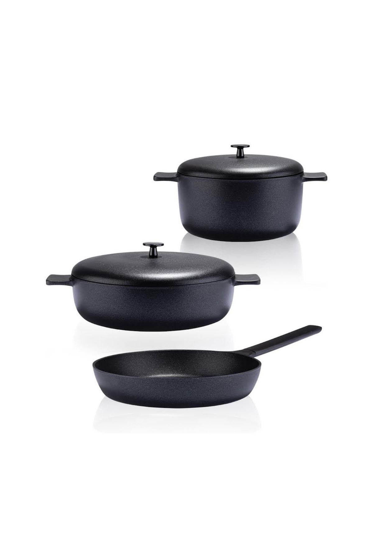CooknKeep Siyah Inci Tencere 3'lü Set 2