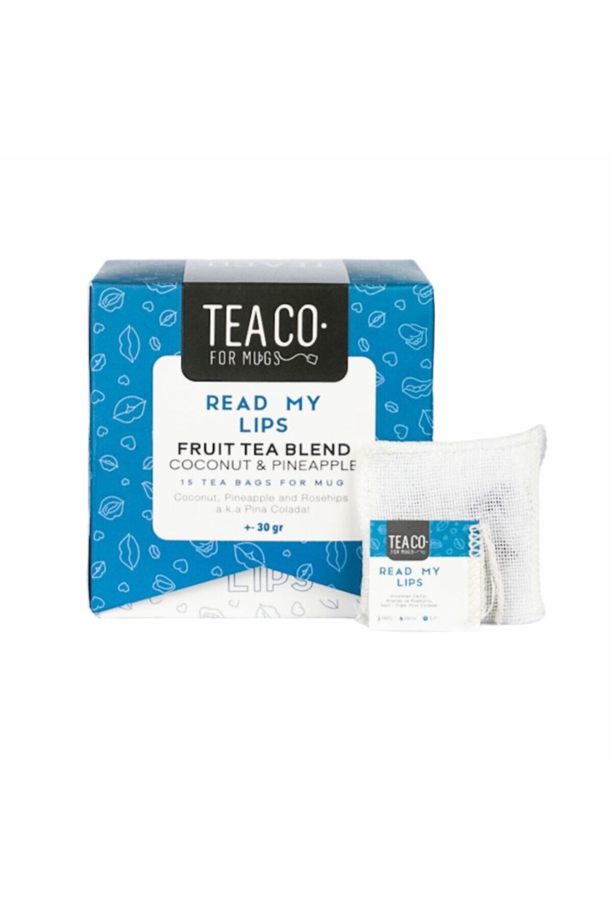 TEA CO Read My Lıps - Ananas Ve Hindistancevizli Meyve Çayı 15'li Çay Poşeti Kutusu