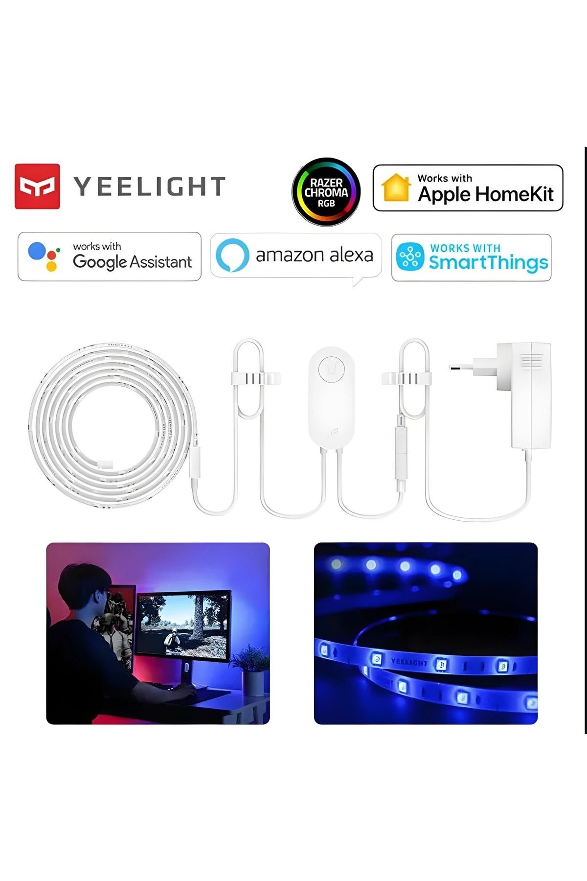 Yeelight Akıllı Rgb Şerit Led 1s- Apple Amazon Google