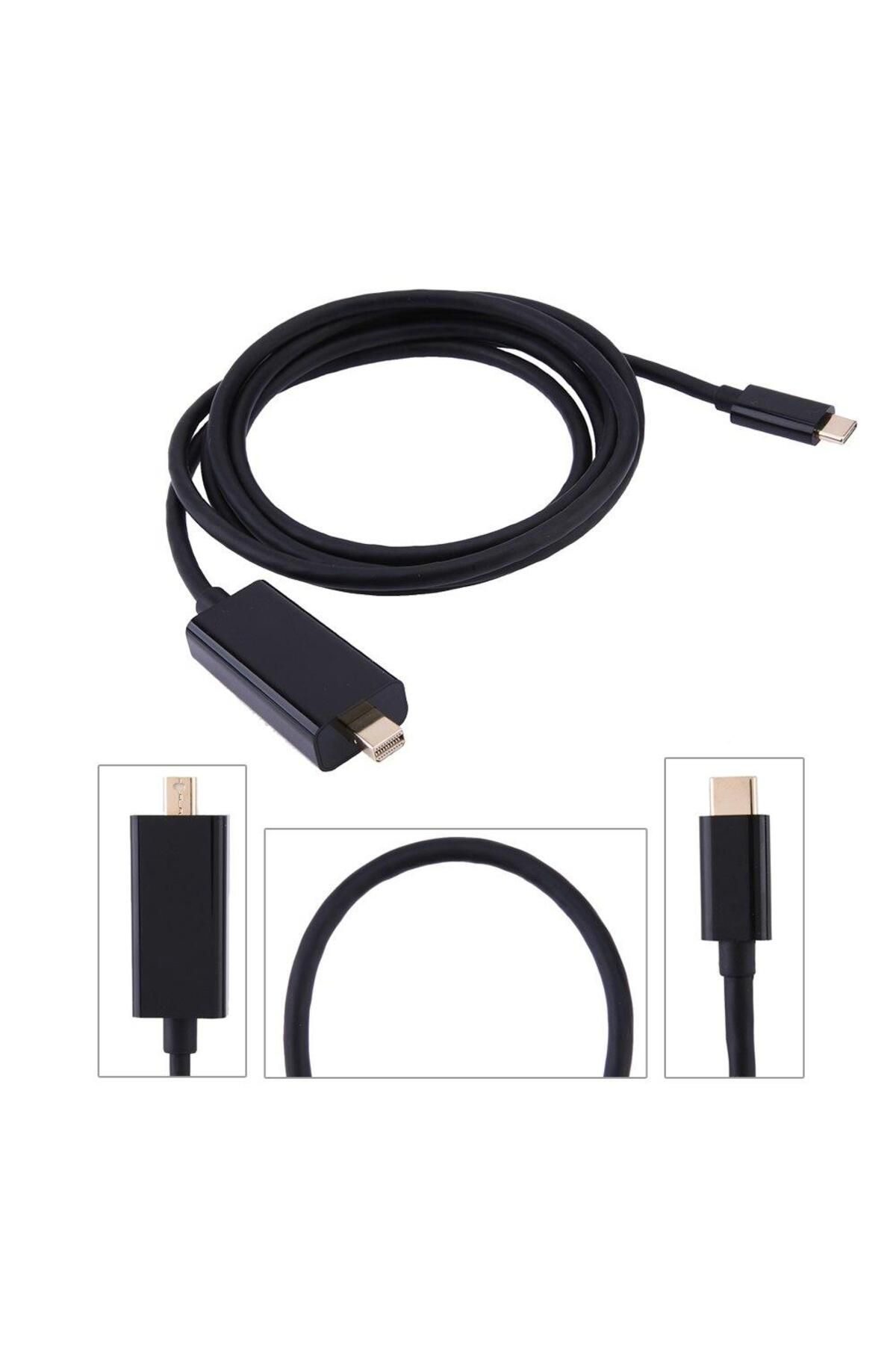 Techmaster 4k Type-c To Mini Displayport Thunderbolt Erkek Çevirici 1.8mt