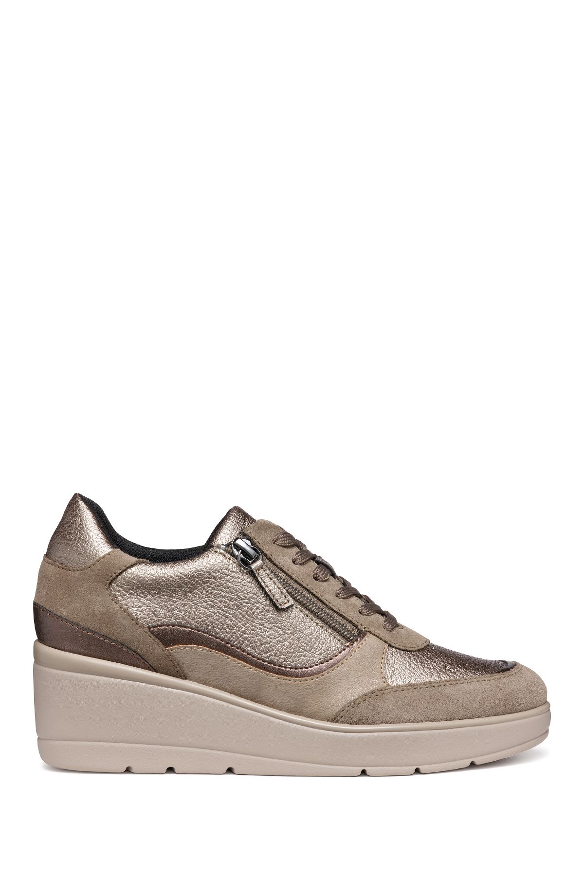 Geox Kadın Vizon Ilde Taup Bağcıklı Kalın Tabanlı Sneaker D46raa02n22c6029
