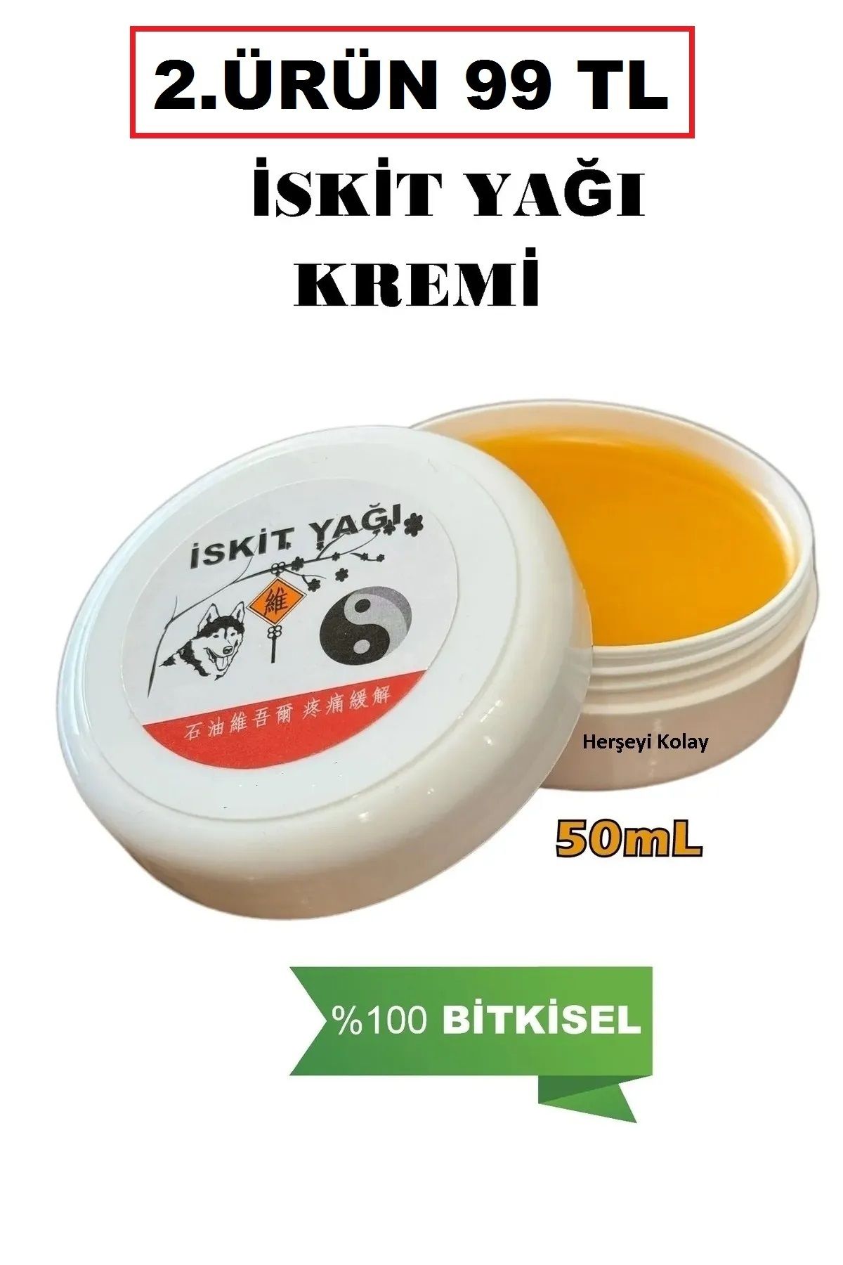 Herşeyi Kolay Iskit Yağı Kremi 50ml Kulunç Boyun Eklem Bel Fıtık Kas Romatizma1 Agrı1 Ya Yardım Kesici Happy Kremi