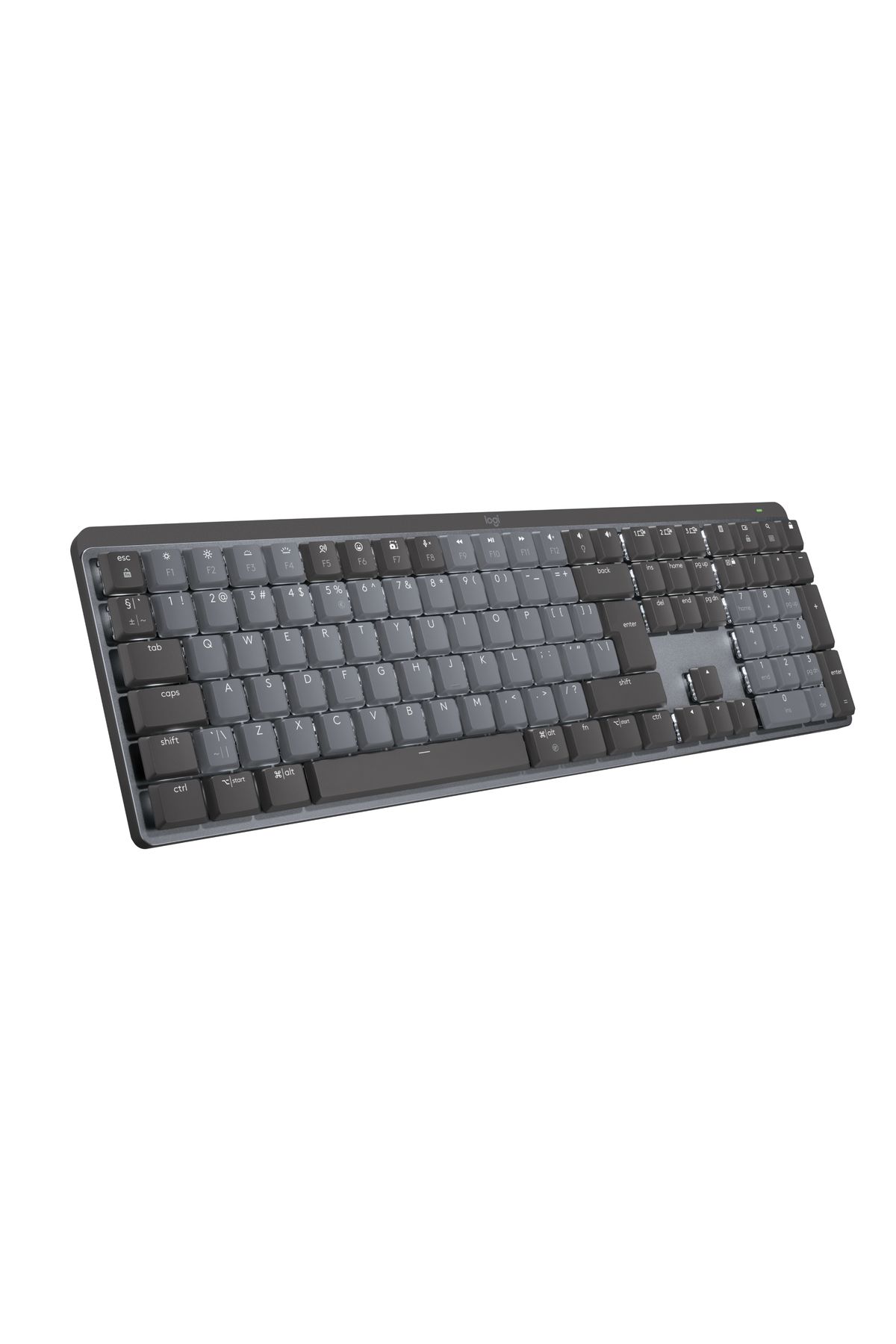 logitech MX Mechanical Kablosuz Aydınlatmalı İngilizce Q Performans Klavyesi - Siyah