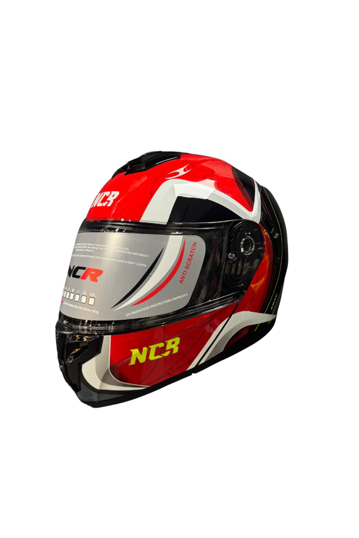 NCR ÇENE AÇILIR KASK KIRMIZI