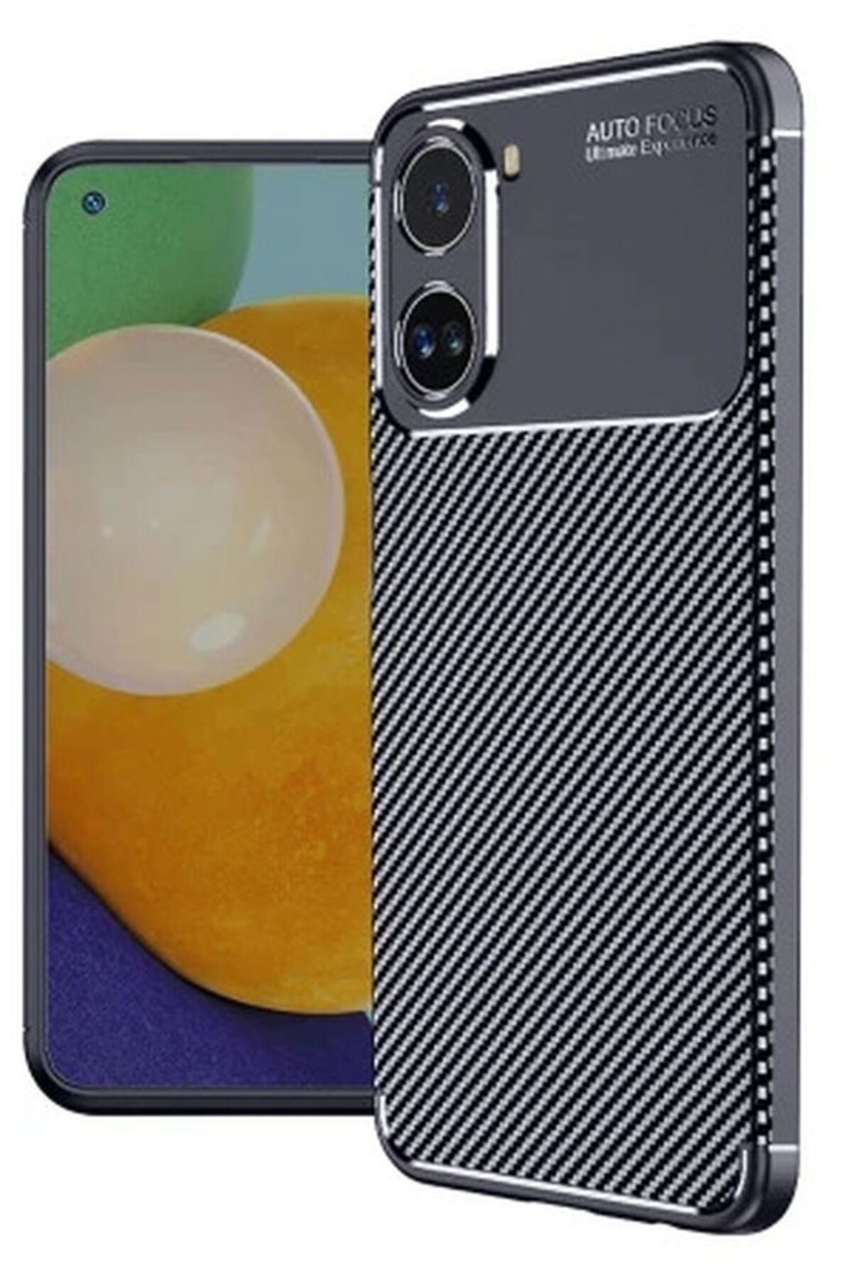 Rivor Xiaomi Poco X7 Pro Uyumlu Kılıf Kamera Korumalı Darbe Emici Karbon Desenli Renk Atmaz Silikon Kapak