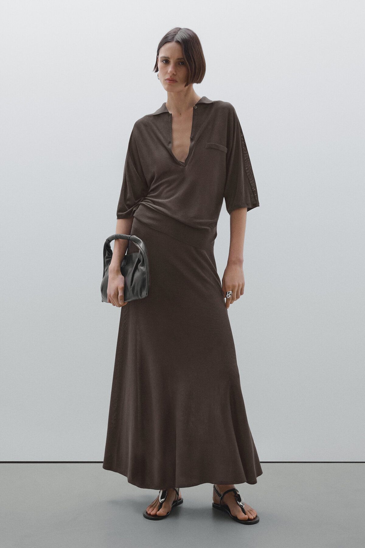 Massimo Dutti A kesim midi etek