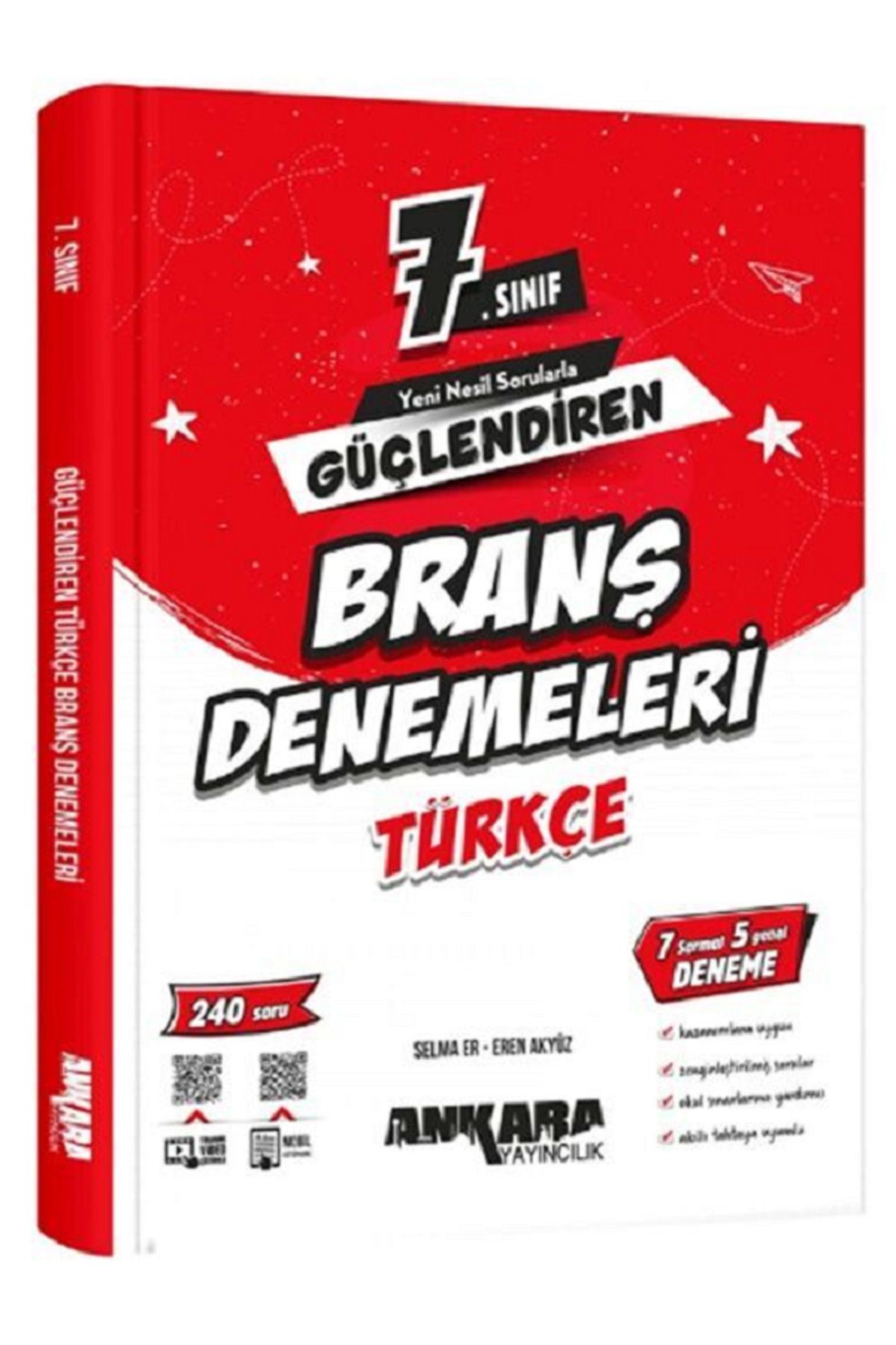 Açı Yayınları 7.Sınıf Ankara Güçlendiren Branş Denemeleri TÜRKÇE - 240 Soru - 7 Sarmal 5 Genel - YENİİ 2025