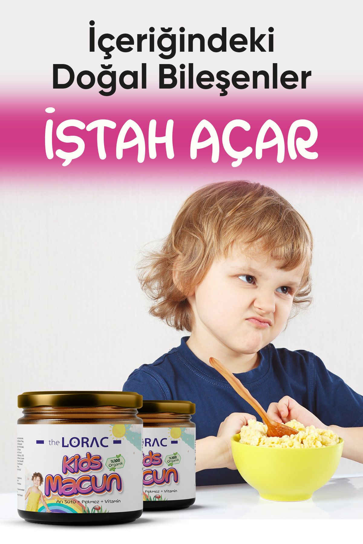 The Lorac Kids Çocuklar için Özel - Arı Sütü, Pekmez, Bal Ve Vitamin Katkılı Kakaolu Macunu