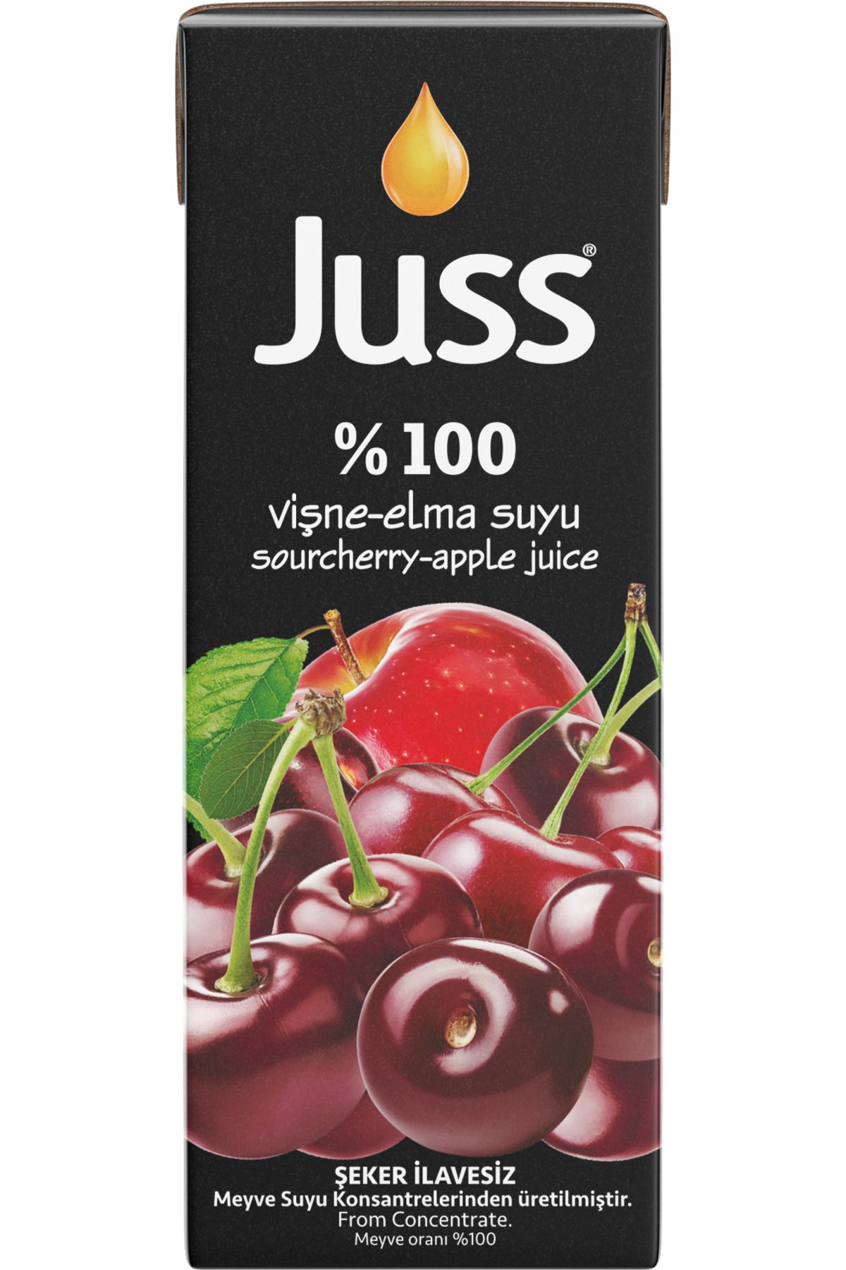 juss %100 Vişne & Elma Meyve Suyu 200 ml X 27 Adet