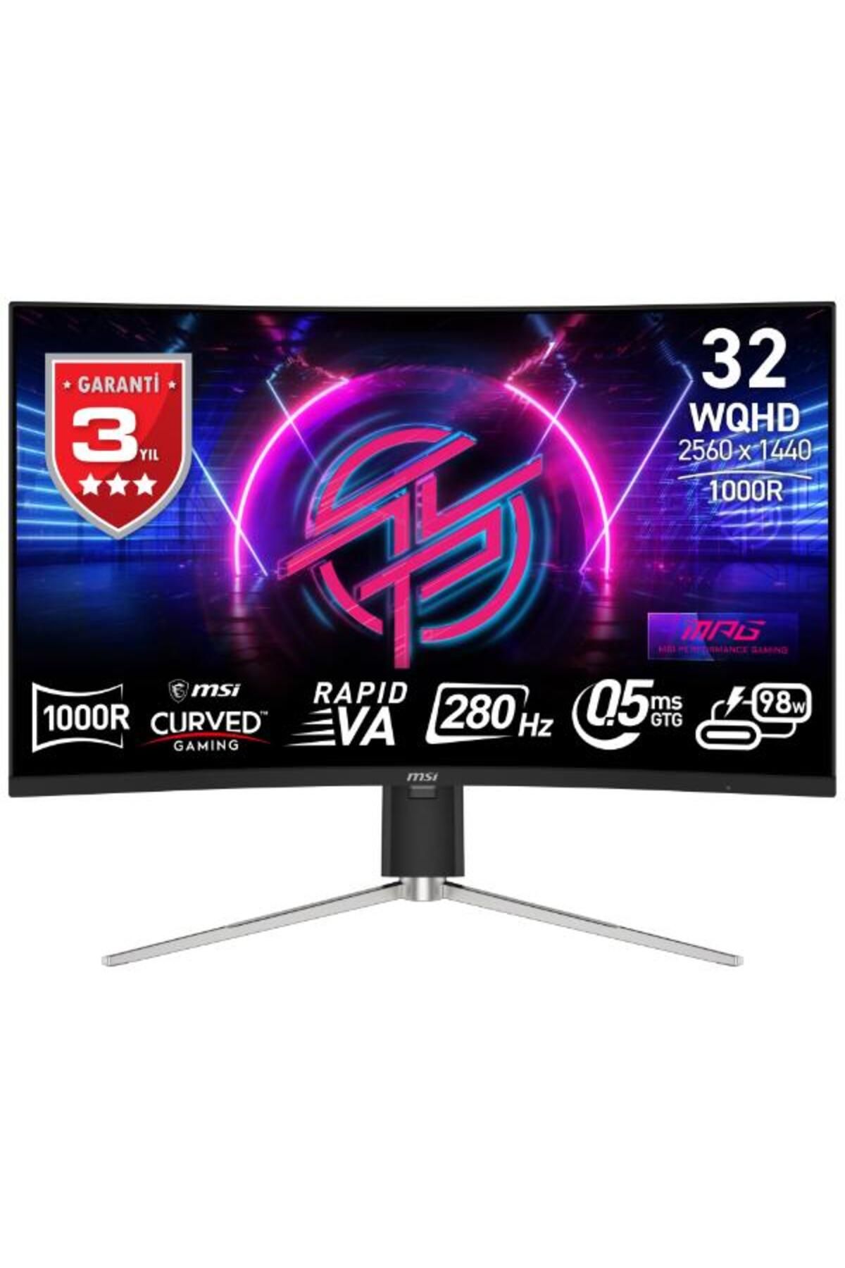 MSI MPG 325CQRXF 31.5'' WQHD CURVE RAPID VA 280HZ 0.5MS ADAPTIVE-SYNC GAMING MONİTÖR