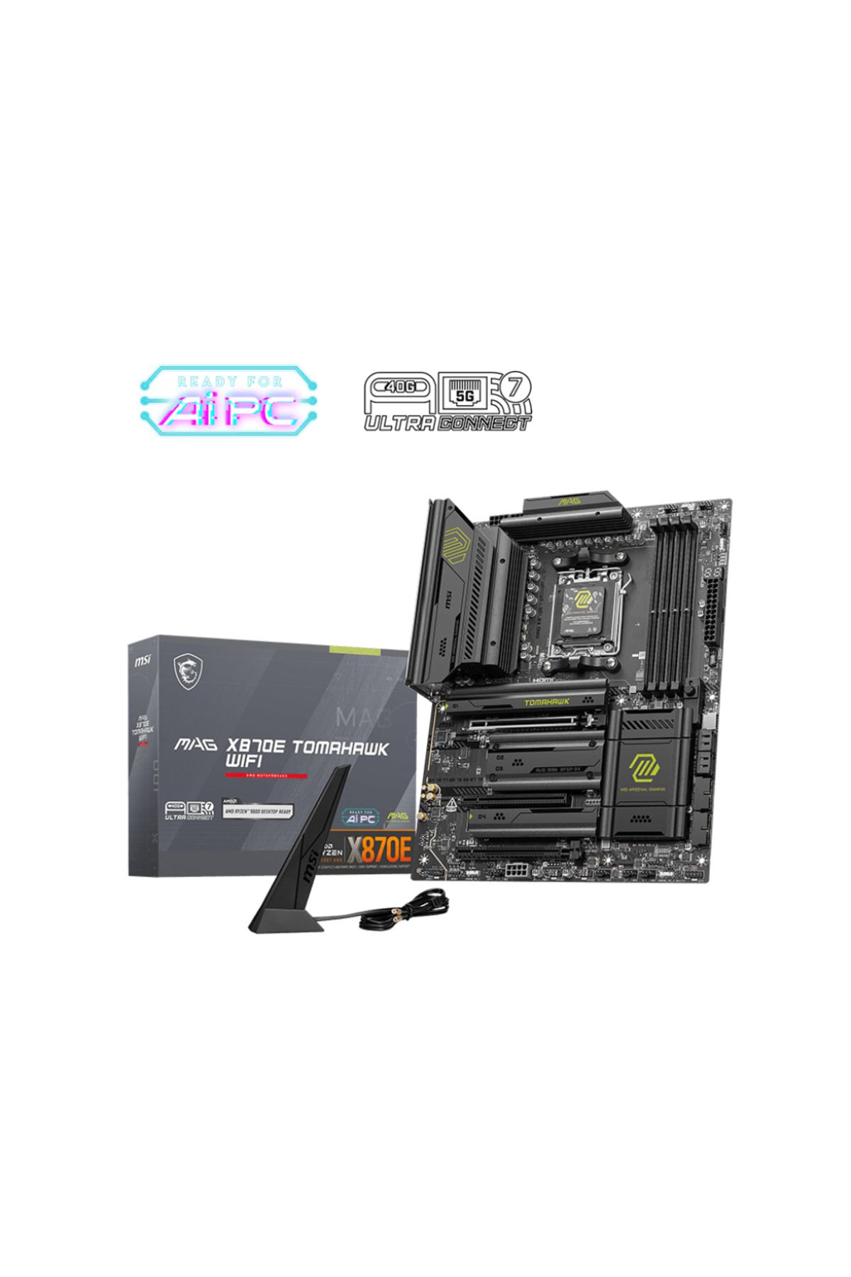 MSI MAG X870E TOMAHAWK WIFI AM5 DDR5 8400MHZ(OC) USB4 4x M.2 HDMI 2X DP 5G LAN WIFI 7 RGB ATX
