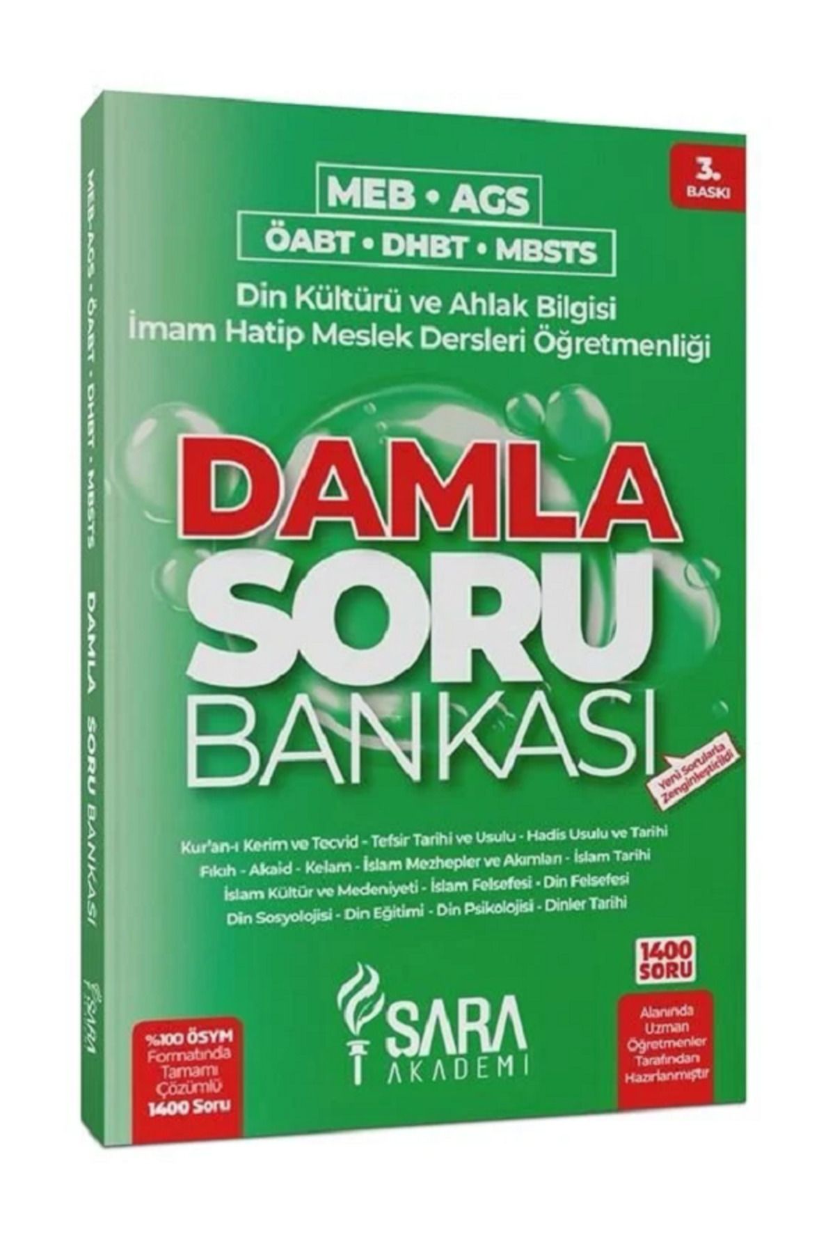 Şara Akademi Öabt Dhbt Mbsts Din Kültürü Ve Ahlak Bilgisi Damla Soru Bankası Çözümlü