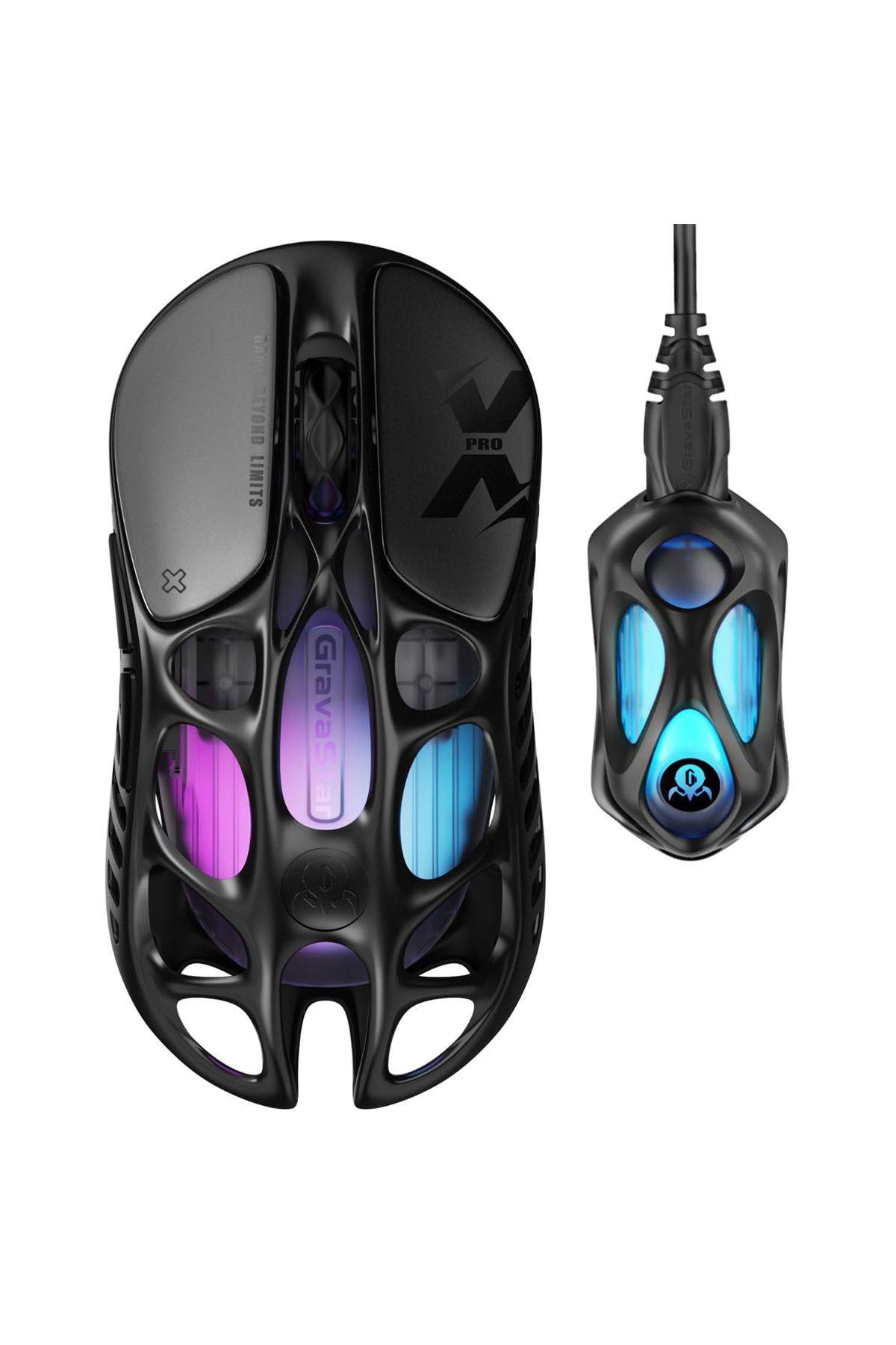 Gravastar Mercury XPro Rgb 32K Dpı Optik Gaming Mouse+8K Dongle Kablosuz Programlanabilir 5 Tuşlu