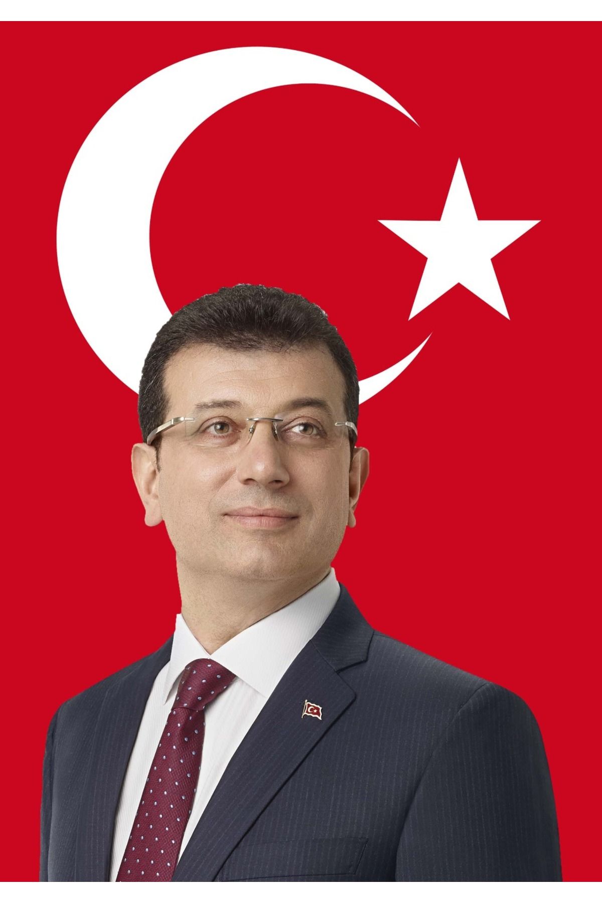 Lona Sanat Ekrem İmamoğlu Bayrağı 70x105