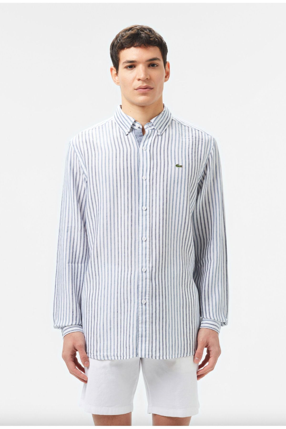 Lacoste Regular Fit Striped Oxford Shirt