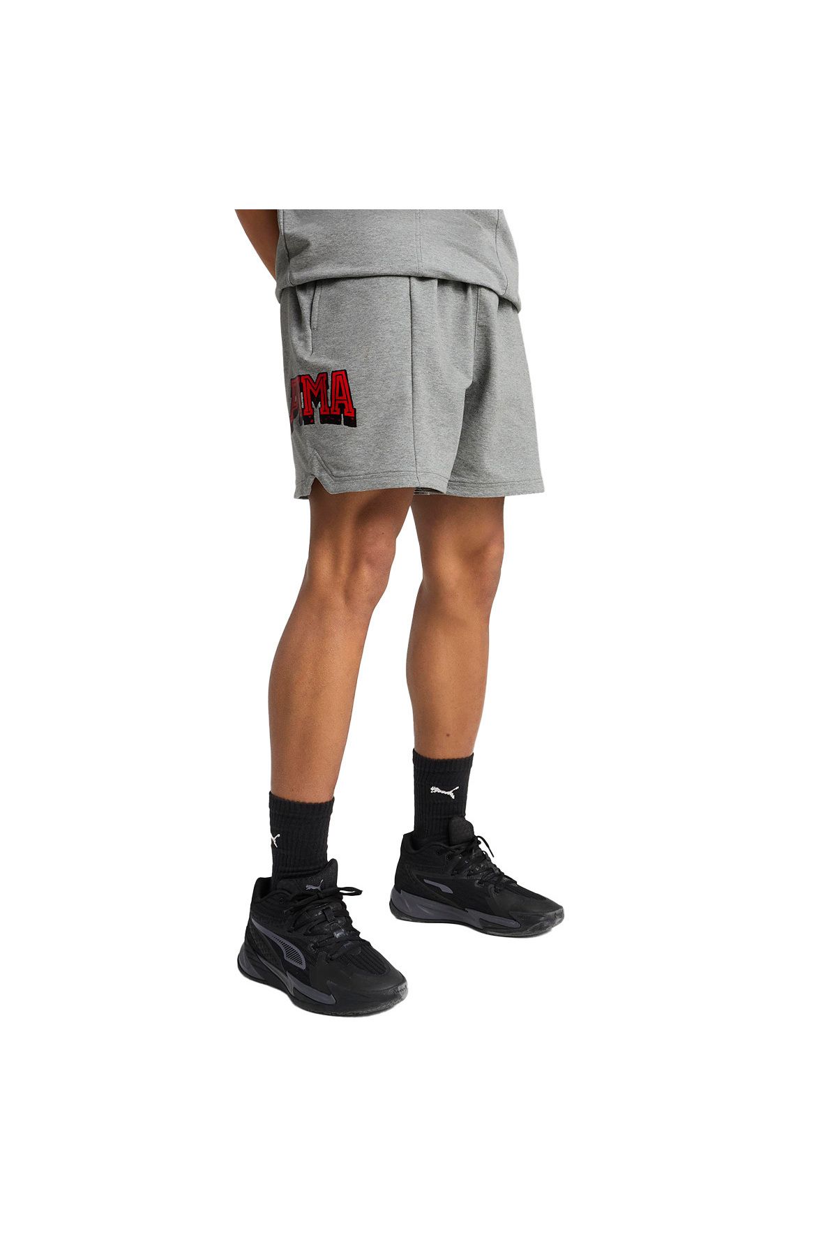 Puma Rival Rage Tech Erkek Gri Basketbol Şortu 68545102
