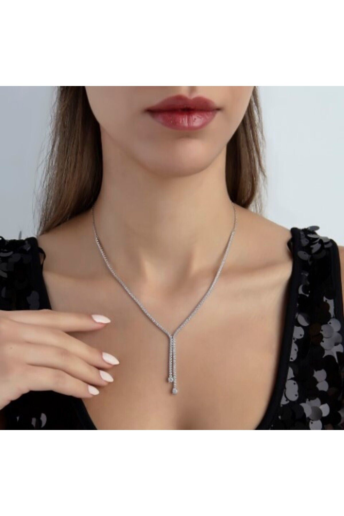 ESEEN Silver Renk Minimal Boyu Ayarlanabilir Suyolu Kolye