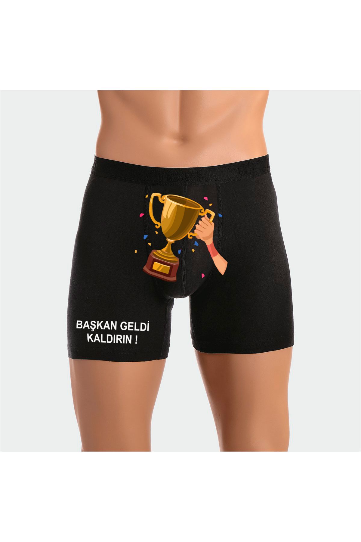 TexKid Başkan Geldi Kaldırın Tasarımlı Erkek Boxer Man Boxer