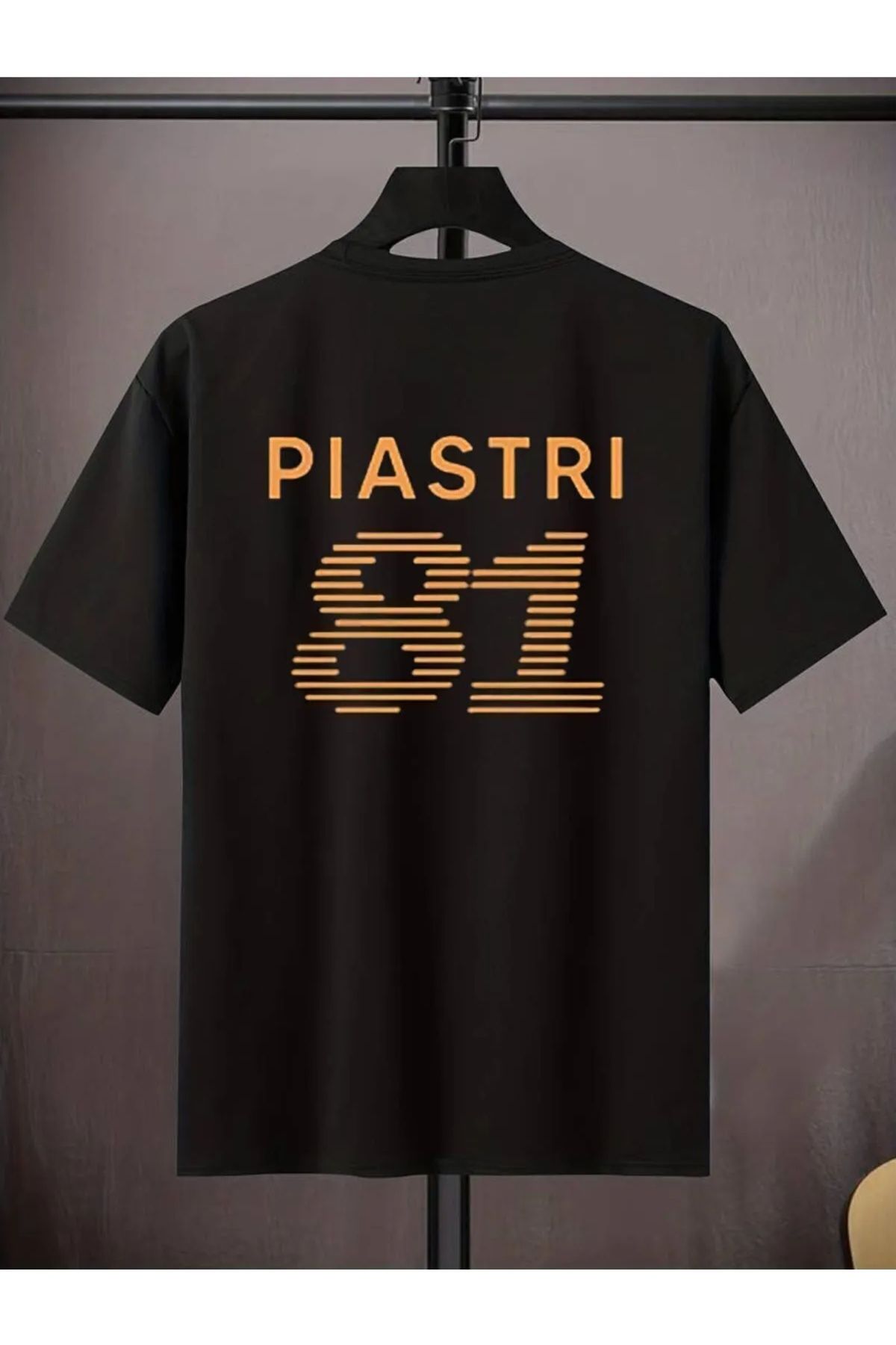 venüsdijital Oscar Piastri Baskılı Pamuk T-shirt