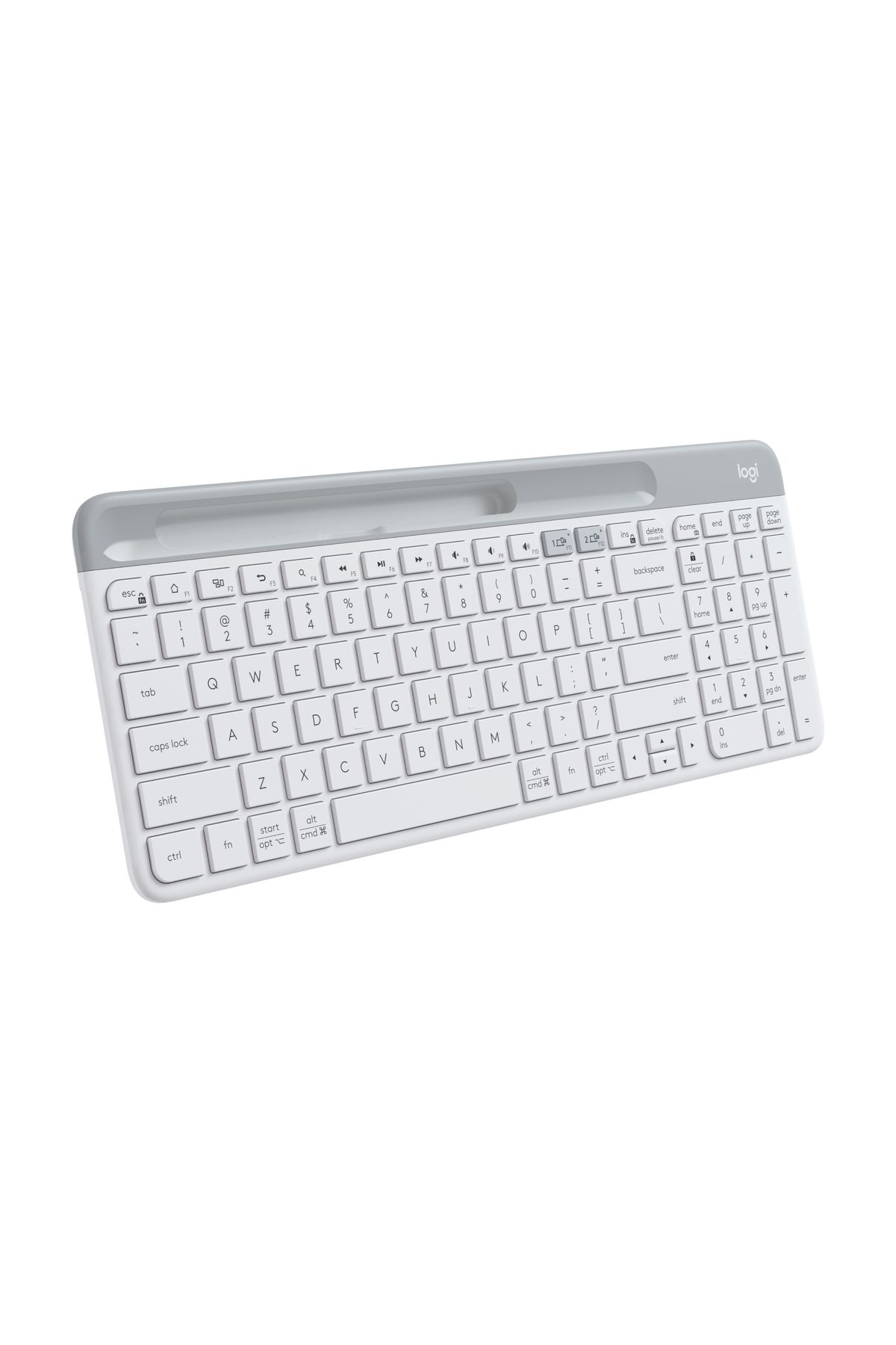 logitech K580 Ultra İnce Çoklu Cihaz Özellikli Türkçe Bluetooth Klavye - Beyaz