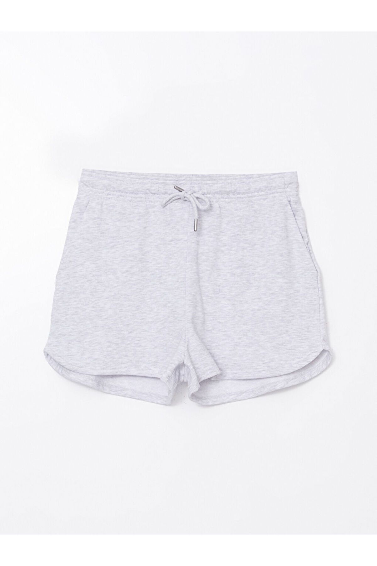 LC Waikiki LCW ECO Gri Beli Lastikli Kadın Şort