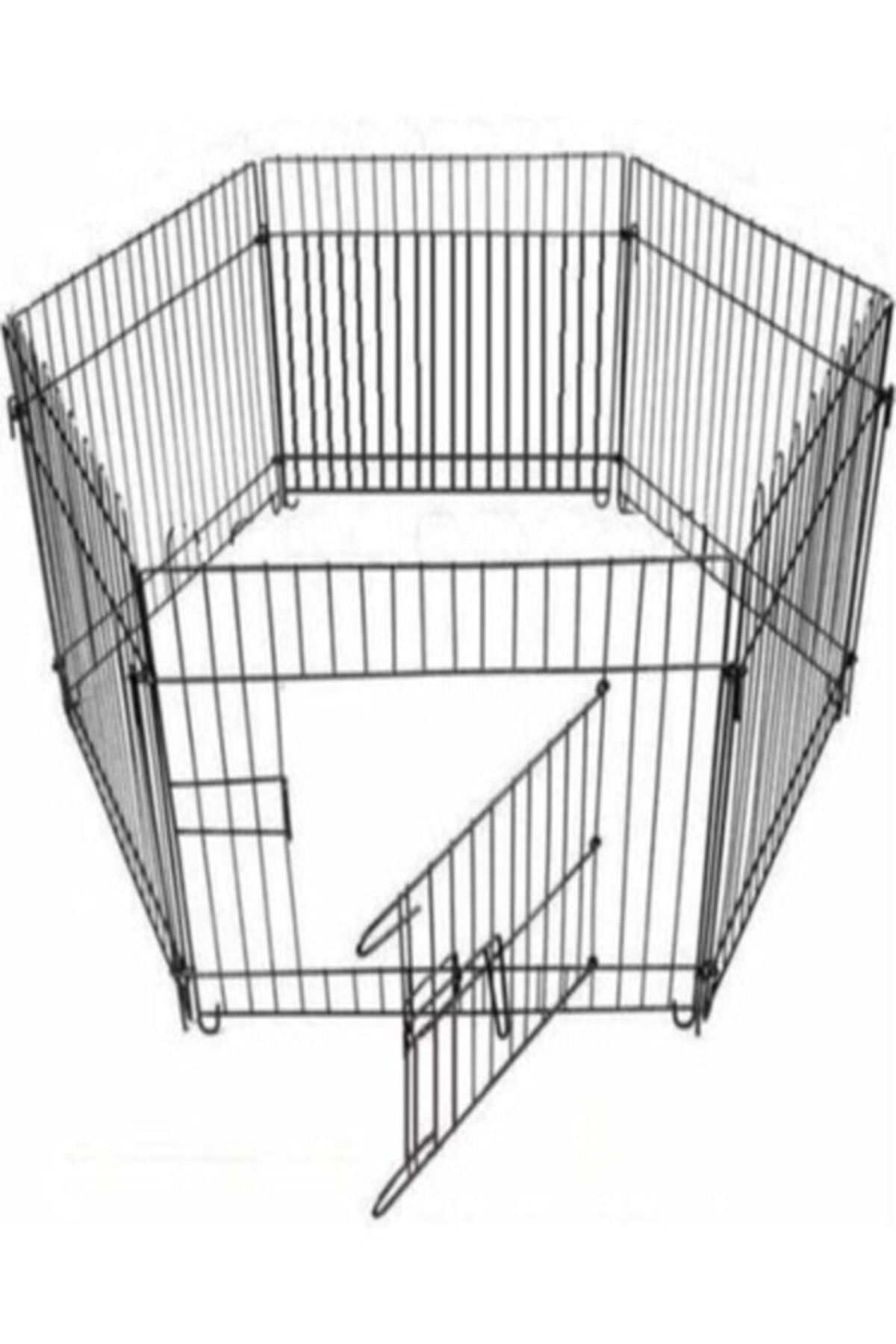 vet advice Yavru Köpek Eğitim Alanı Altıgen Çit Paslanmaz Metal 70x75cm