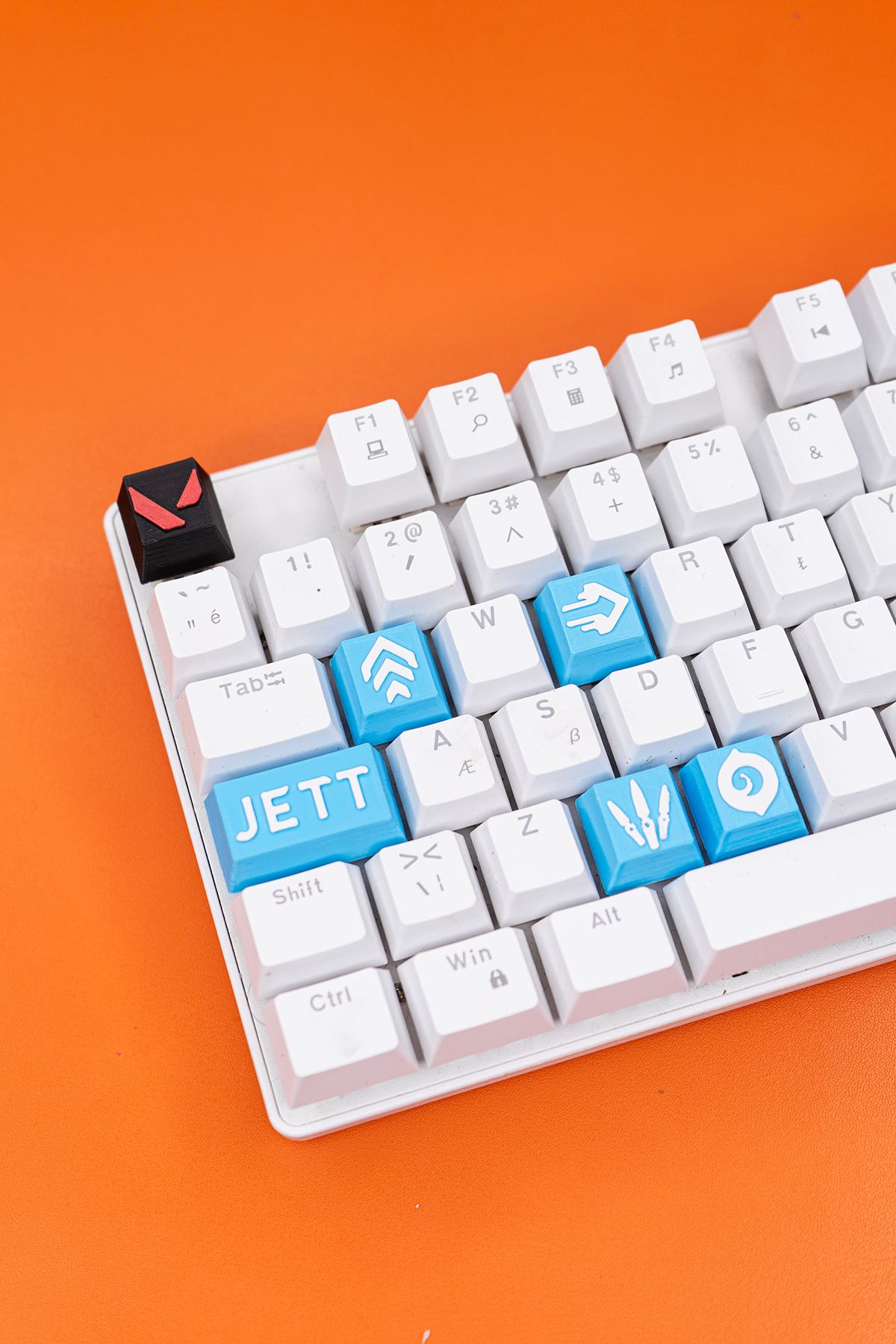 Makerpax Valorant Jett Keycaps, Q-E-X-C Mekanik Klavye Tuşu