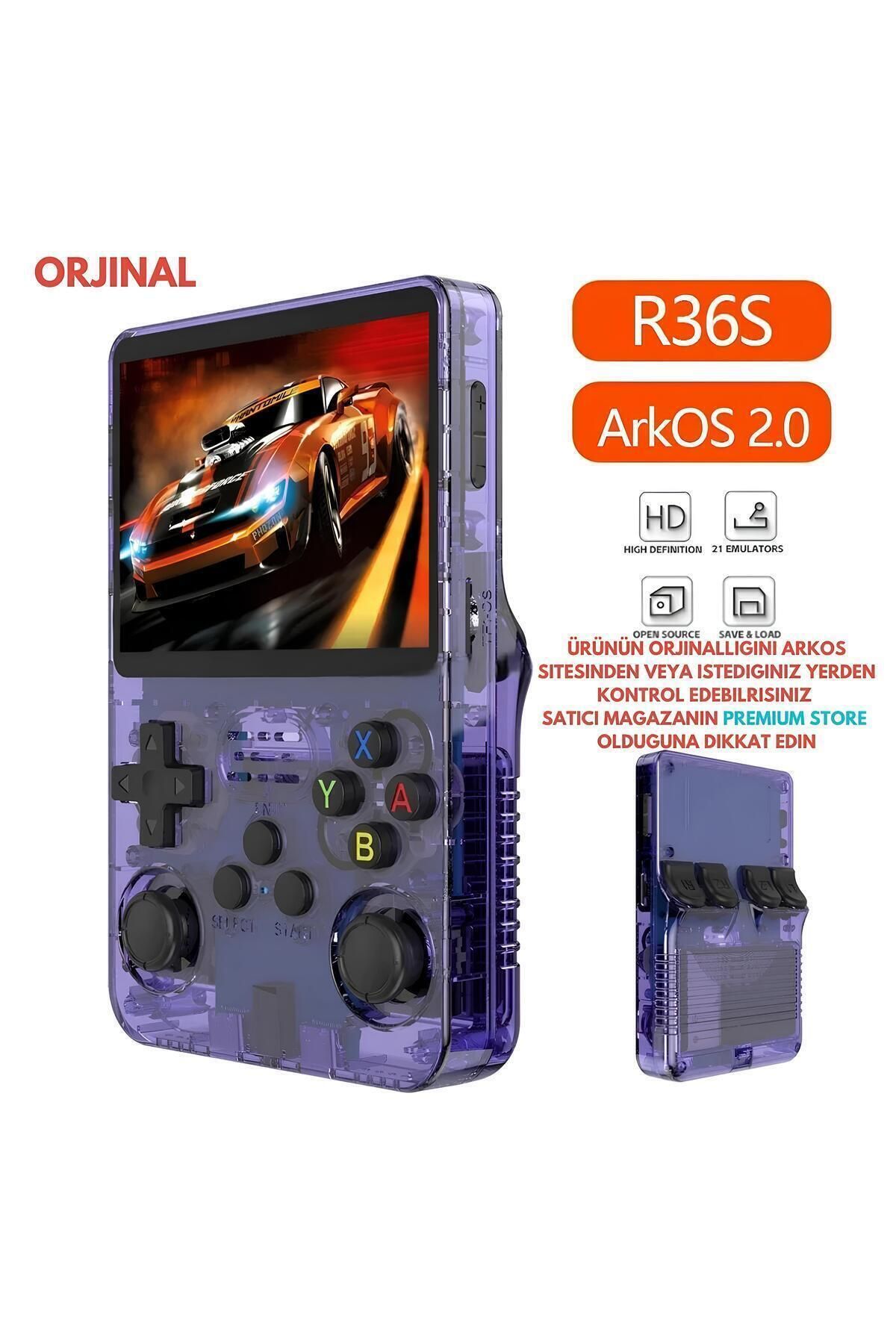 Prest R36s Oyun Konsolu El Atarisi Arkos Işletim Sistemi 128 Gb Hafıza 21.000 Oyun 3.5 Inch Ekran