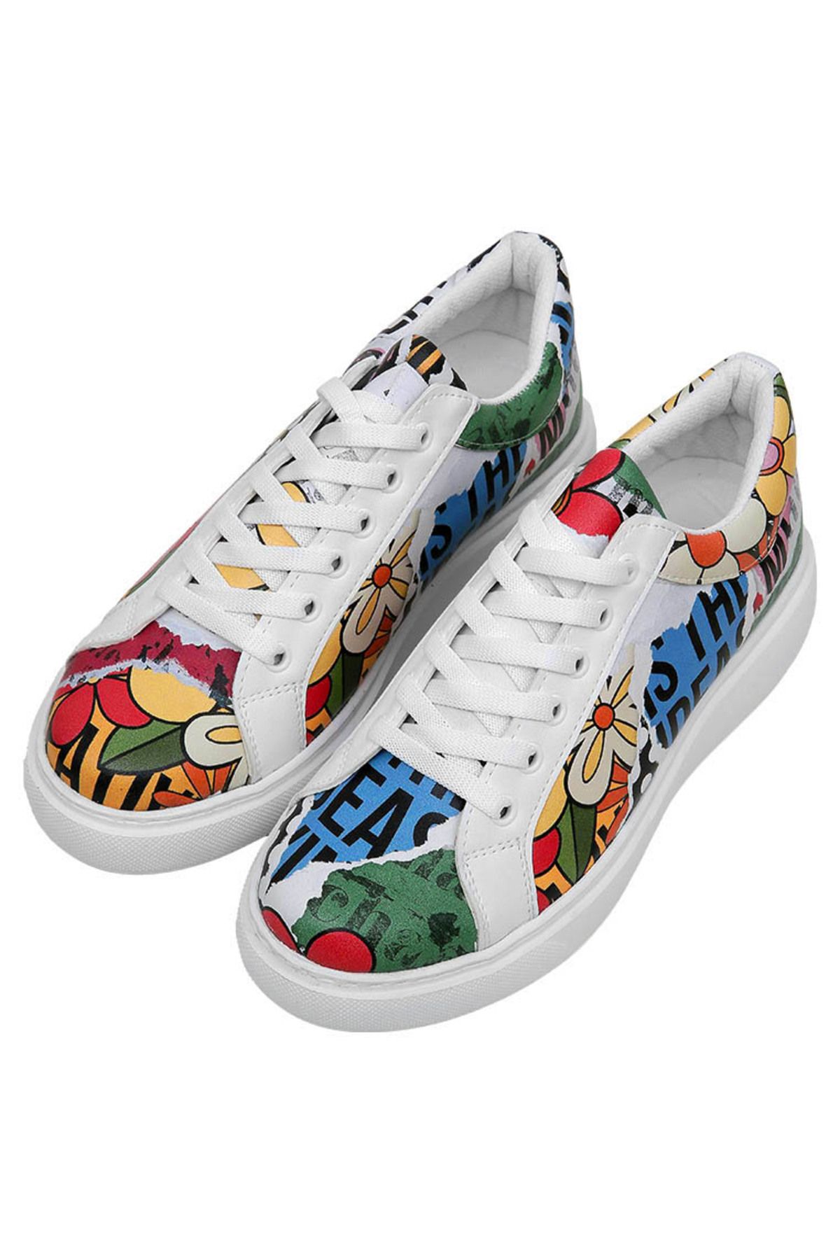 Dogo Kadın Vegan Deri Çok Renkli Sneakers - Creative Mess Tasarım