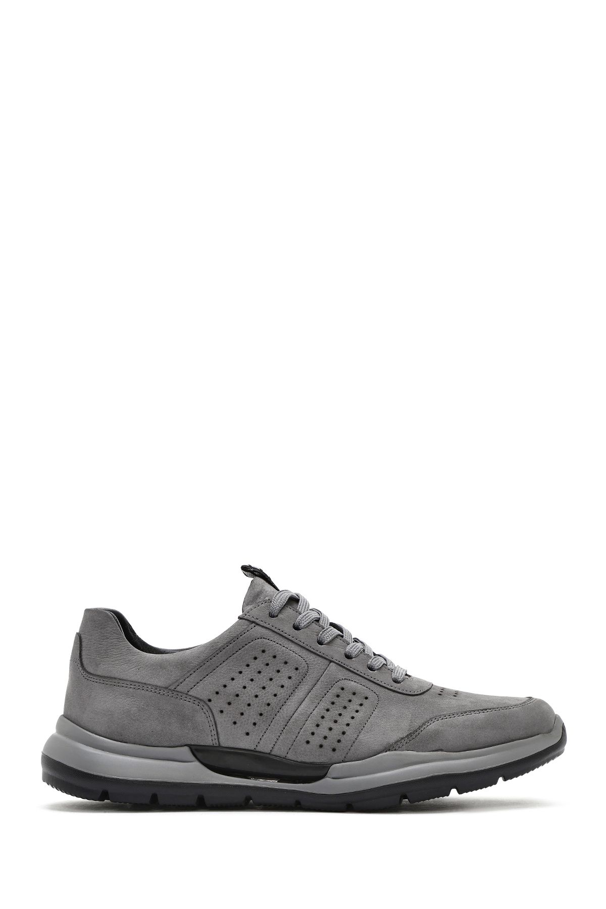 Derimod Erkek Gri Bağcıklı Nubuk Deri Sneaker 25SFD6413V3