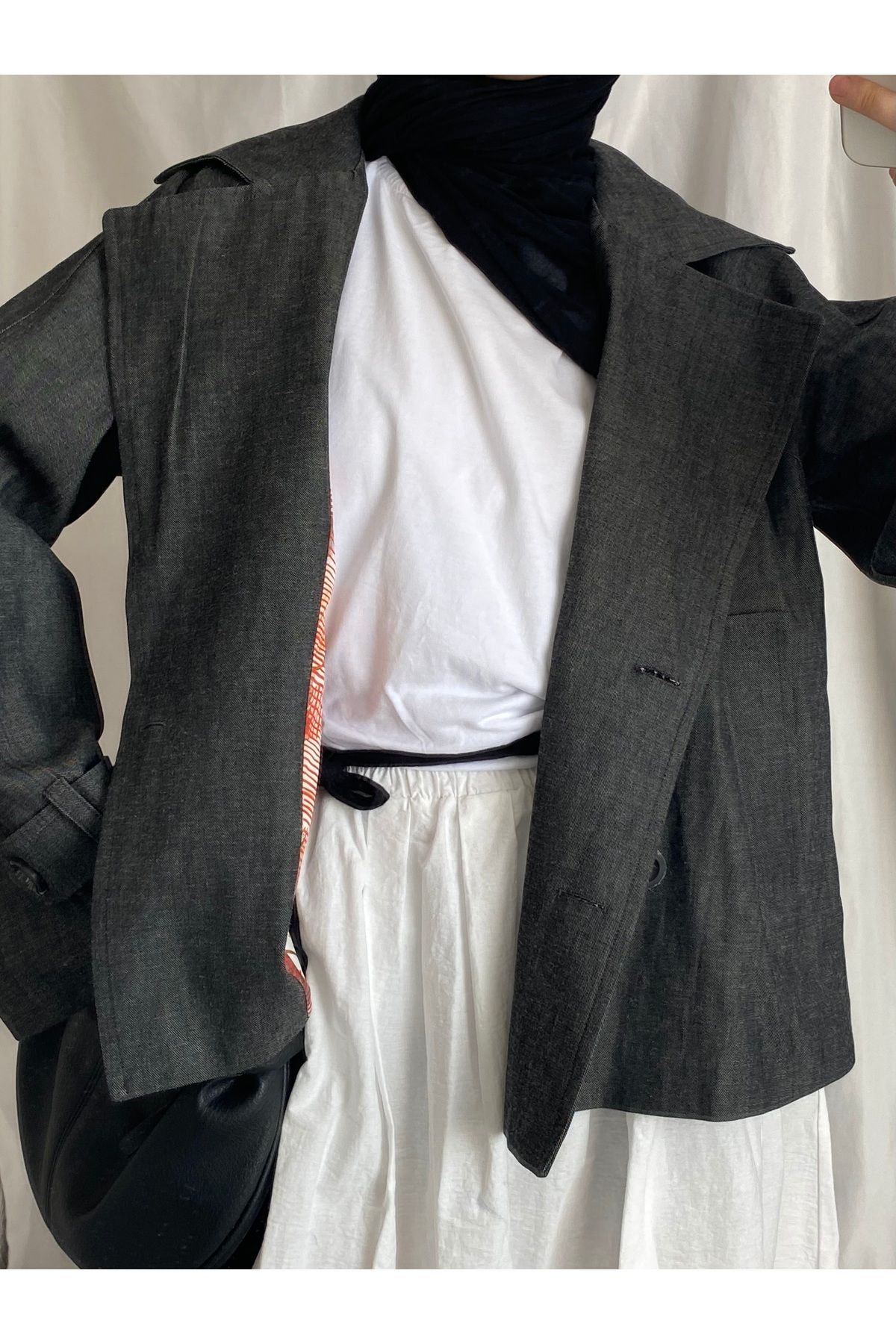 MOKİTA DESIGN Kot kısa trençkot