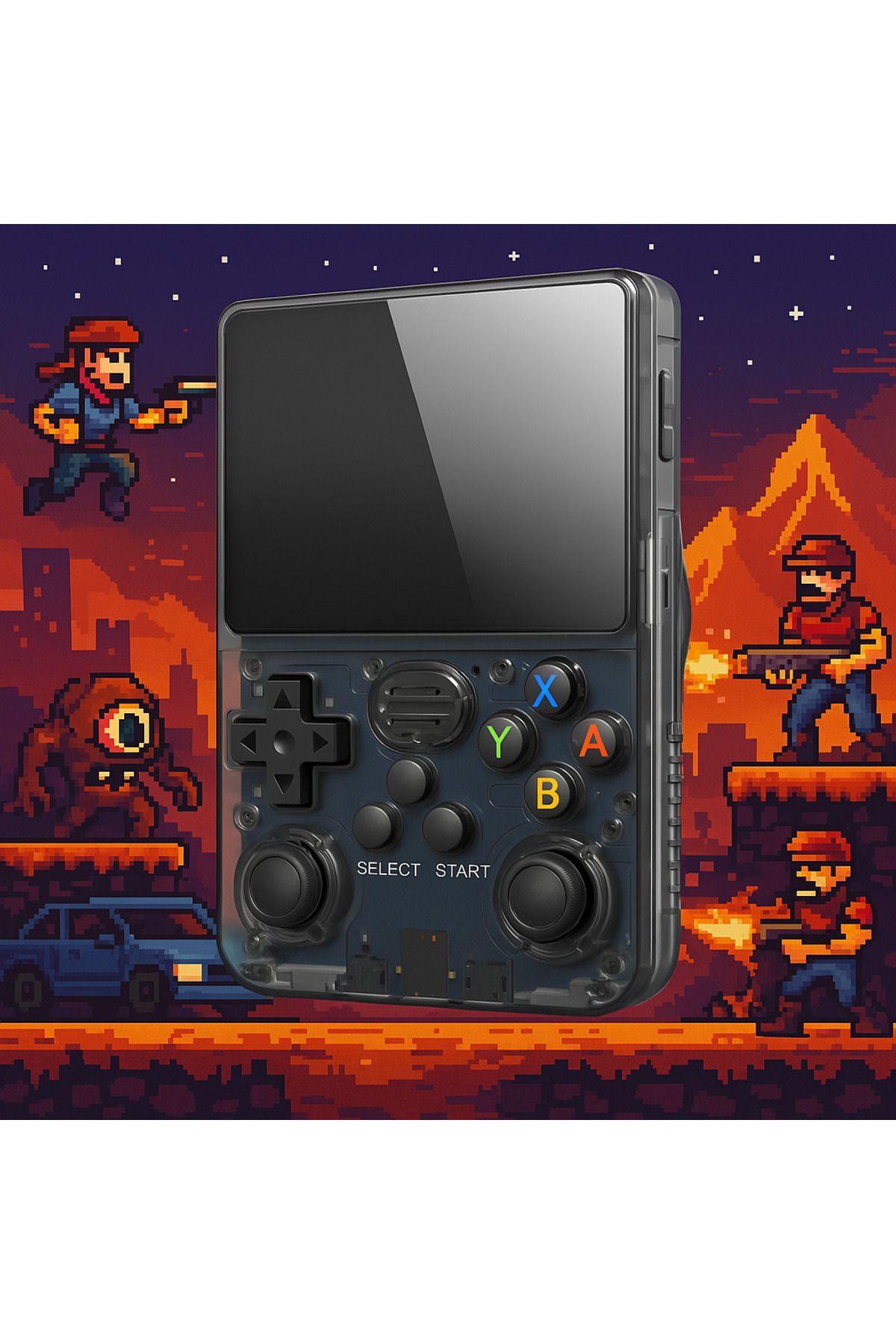 Fillikutum Retro R36S Mini Oyun Konsol 3.5” IPS Ekran, Linux OS, 64GB TF Kart ve 15000 Oyun Retro PS1, PSP, N64
