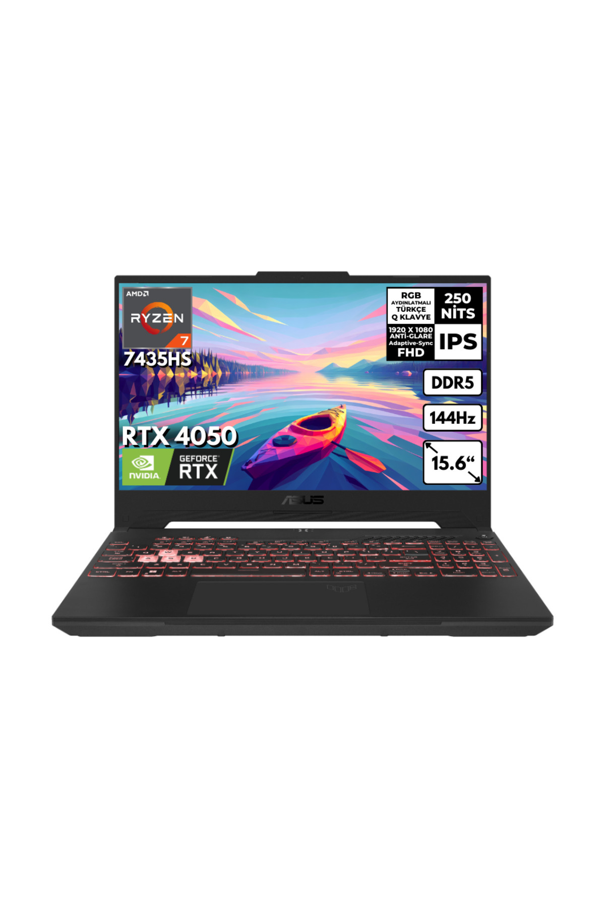 Tuf A15 Ryzen 7-7435HS 16GB 4 TBSSD RTX4050 144 Hz Win 11 Pro 15.6