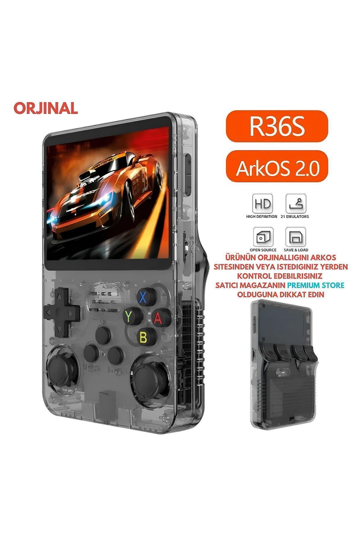 Prest R36s Oyun Konsolu El Atarisi Arkos Işletim Sistemi 128 Gb Hafıza 21.000 Oyun 3.5 Inch Ekran