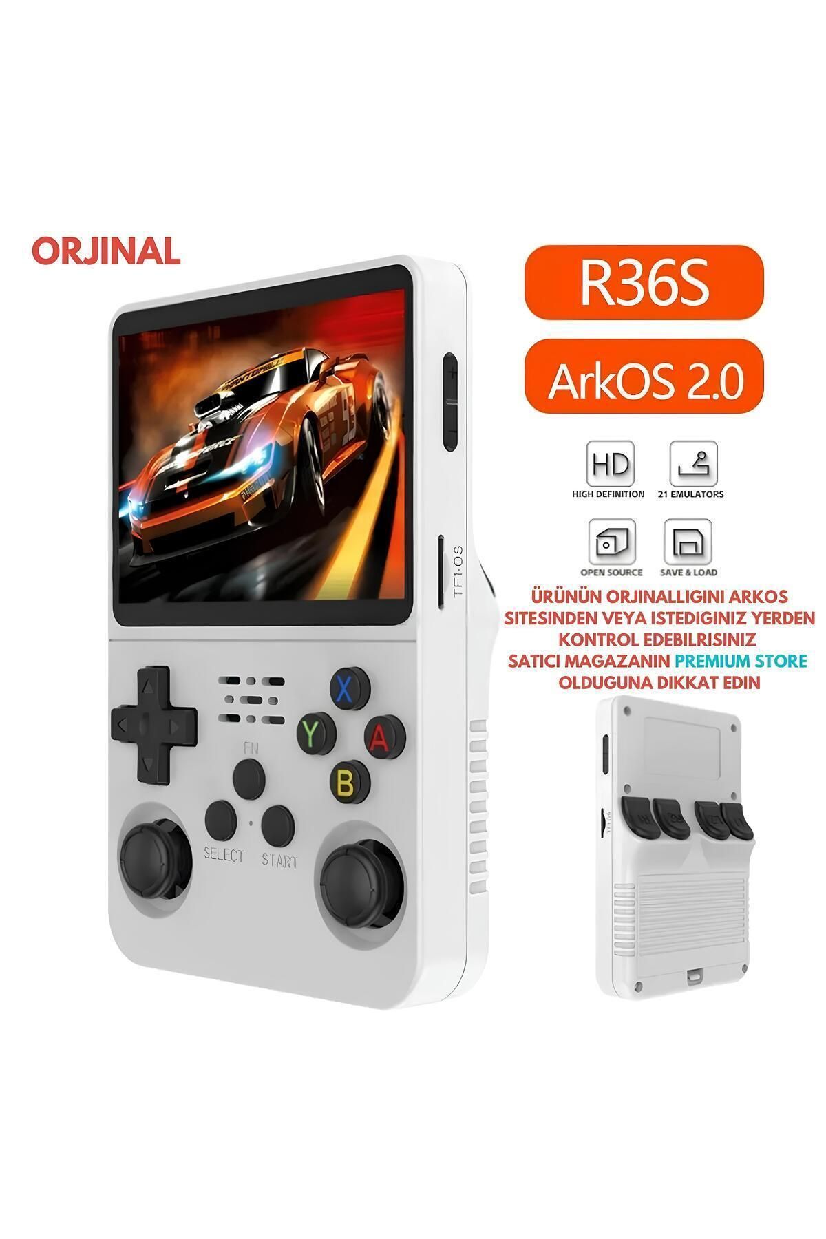 Prest R36s Oyun Konsolu El Atarisi Arkos Işletim Sistemi 128 Gb Hafıza 21.000 Oyun 3.5 Inch Ekran