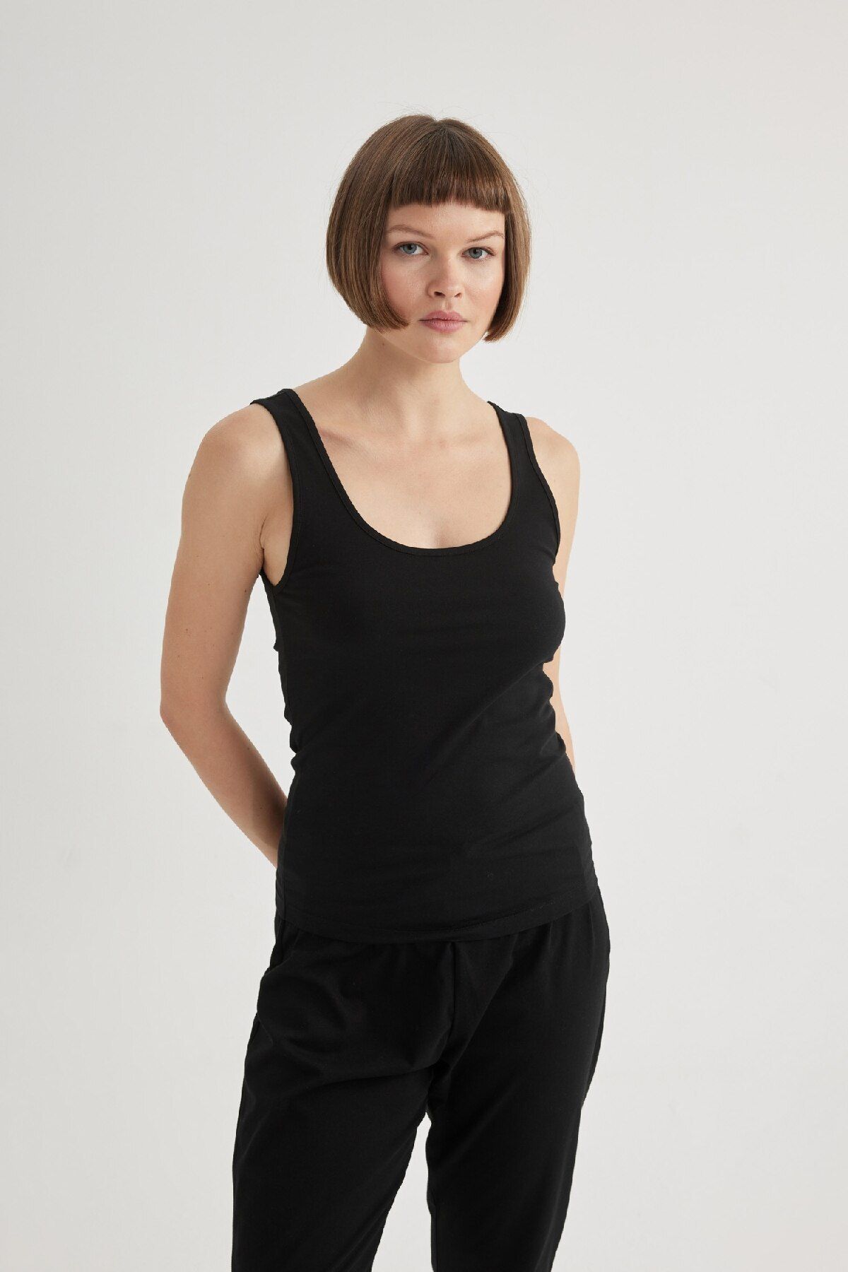 Defacto Regular Fit Pamuklu Basic Düz Siyah Iç Atlet-fall In Love R9041az24sp