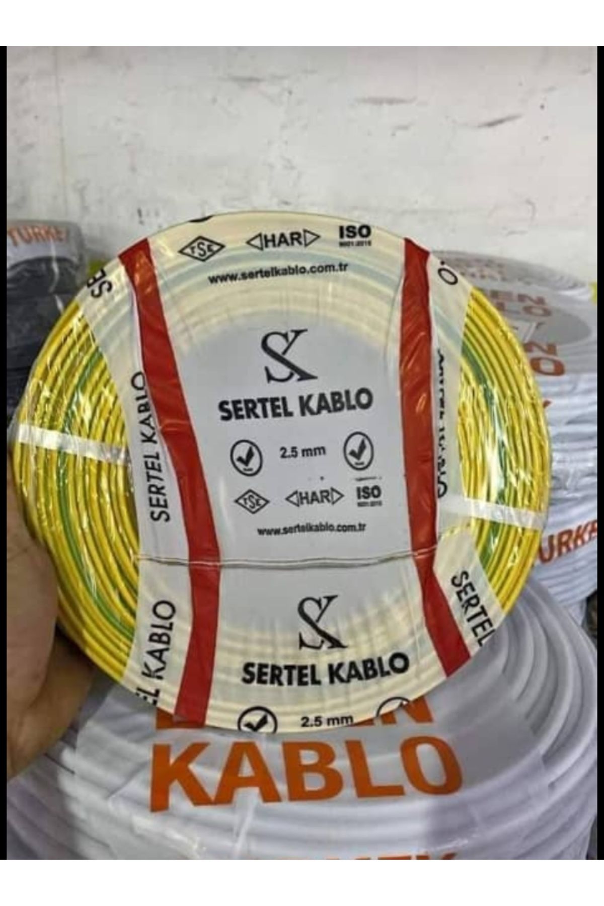 Sertel kablo 2.5 Nya Kablo Sarıyesıl