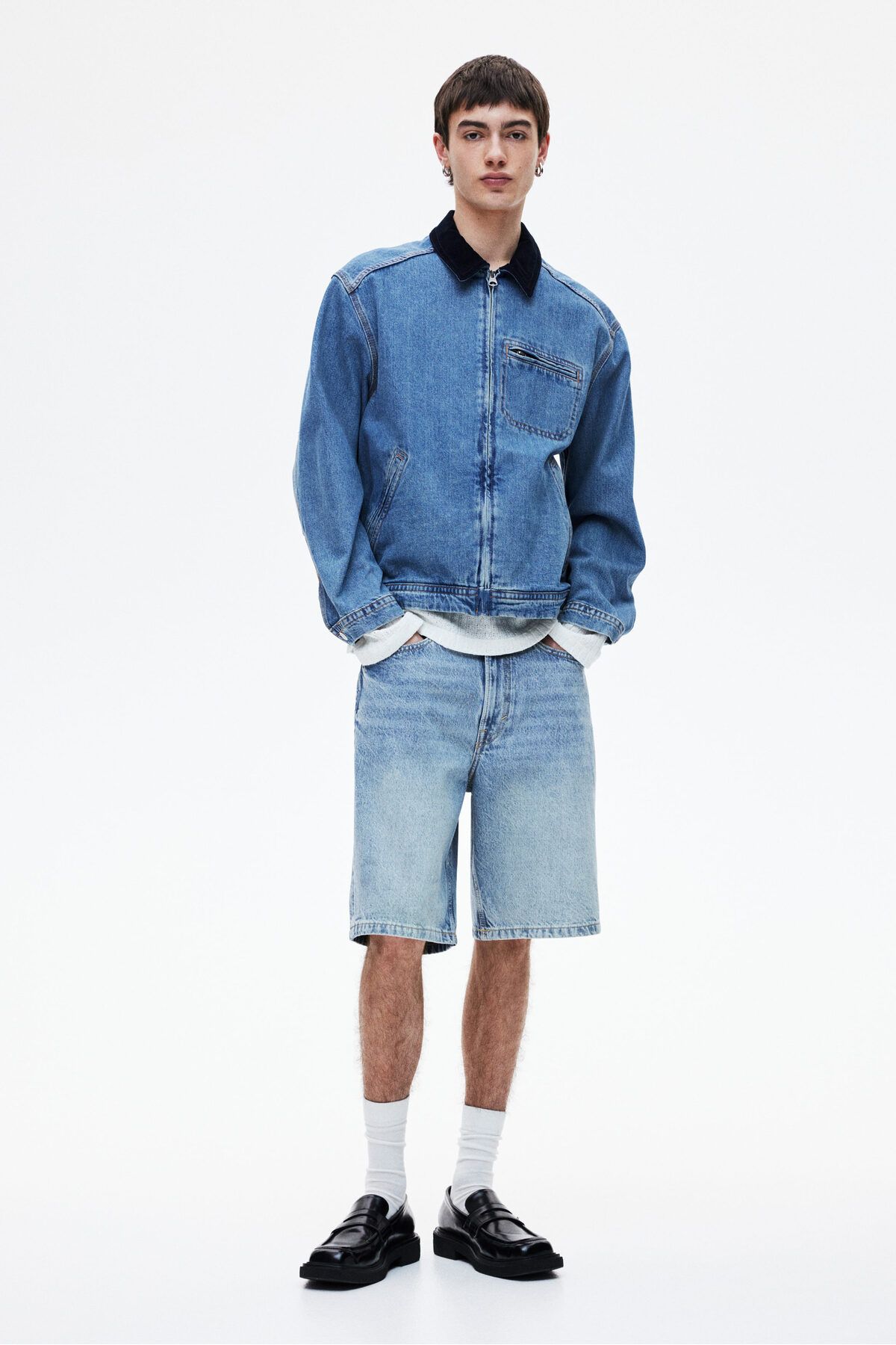 H&M Relaxed Kot Şort