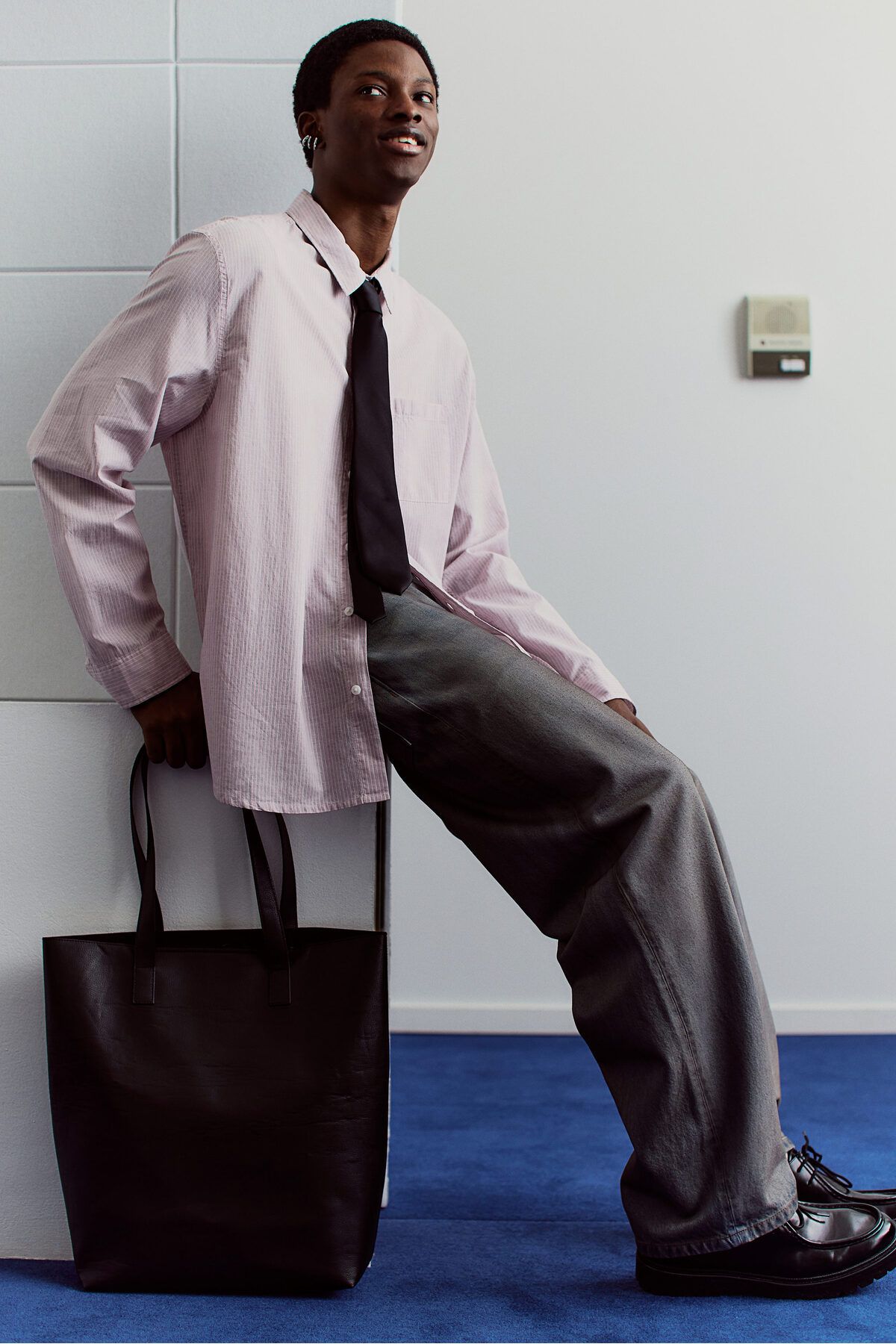 H&M Gofre Gömlek Oversized Fit