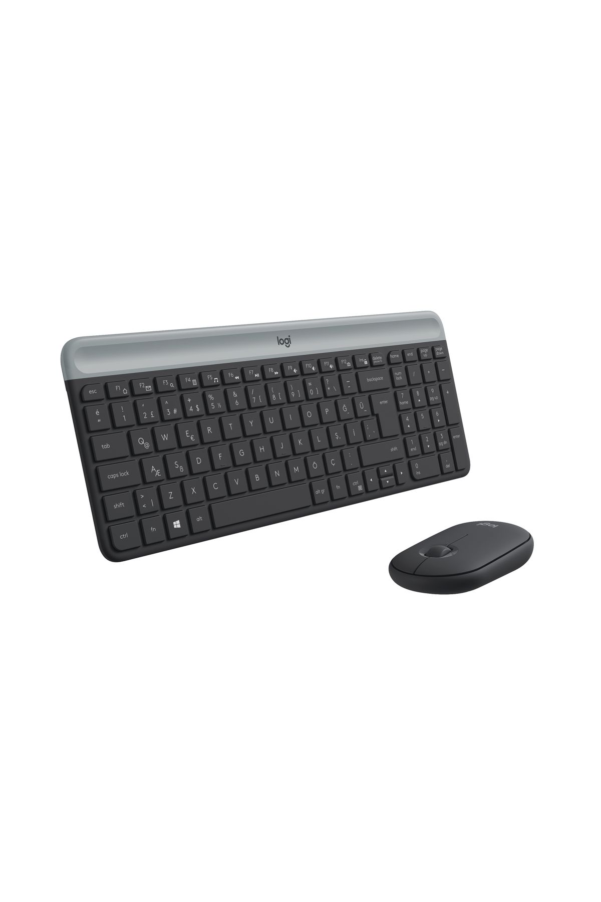 logitech MK470 Kablosuz İnce Türkçe Klavye Mouse Seti - Siyah