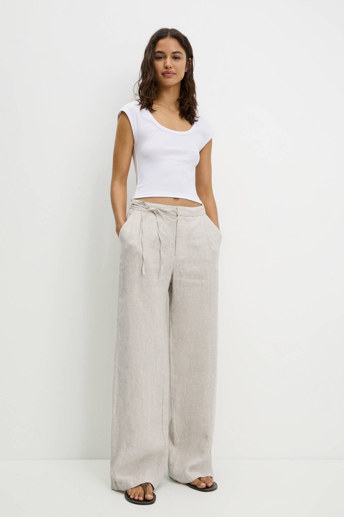 Pull & Bear %100 keten pantolon