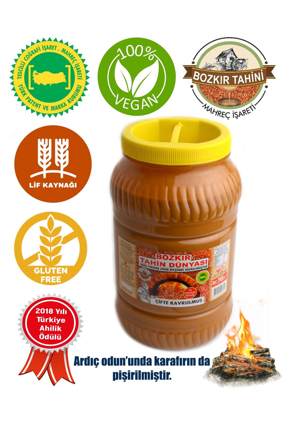 Kalaycıoğlu Bozkır Tahin Dünyası Kepekli Bozkır Tahini 2900 Gr.