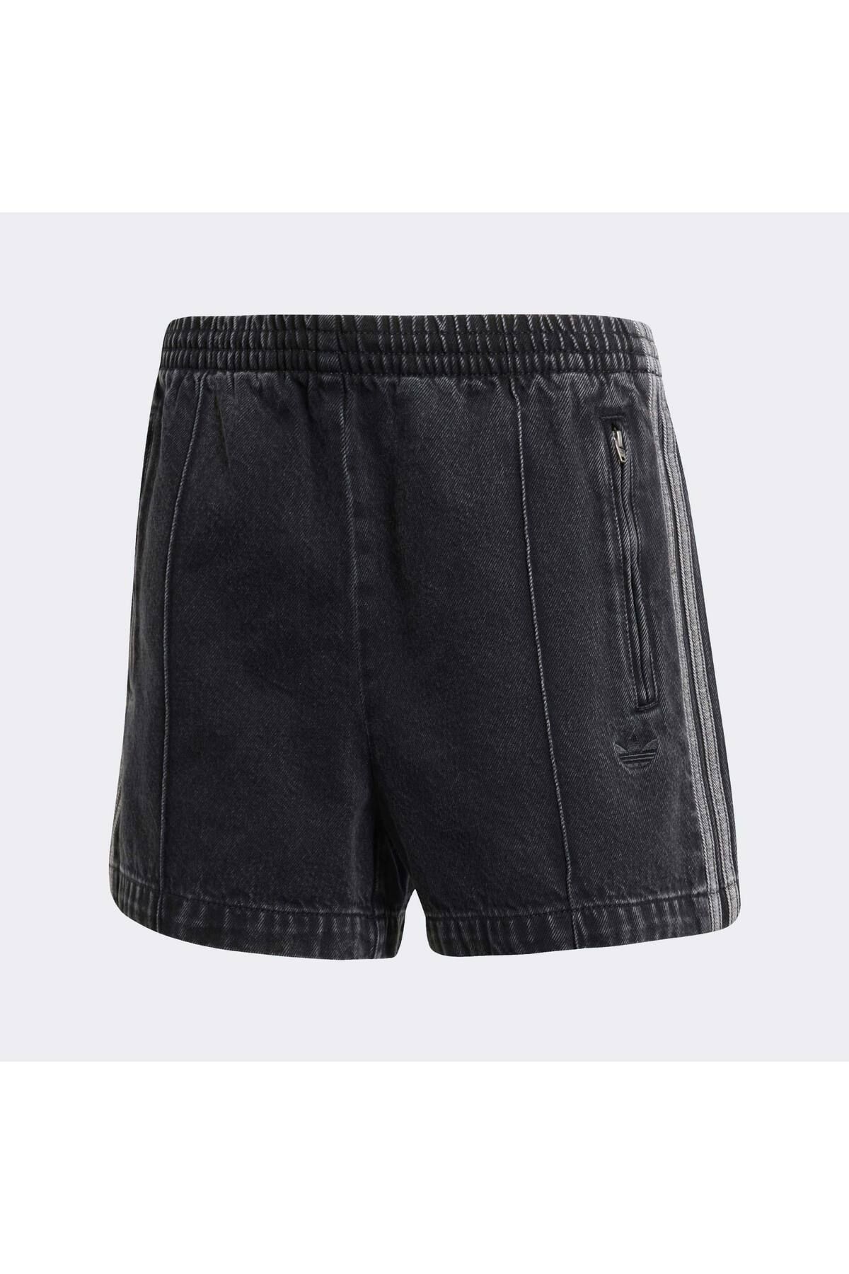 adidas Adicolor Firebird Kadın Siyah Jean Şort (JD3107)