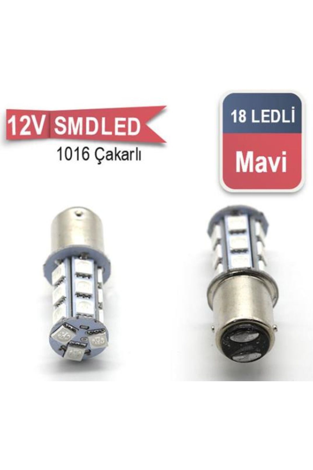 Yıldırım Superlight Stop Ampulü Çakarlı Mavi 18 Led Adet