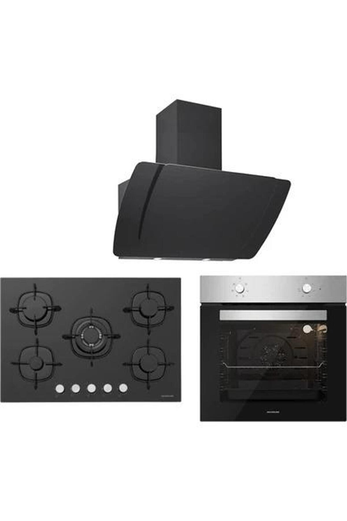 BO6501X01 - CS5365B01 - 3373 Misto 60 Siyah Ankastre Set